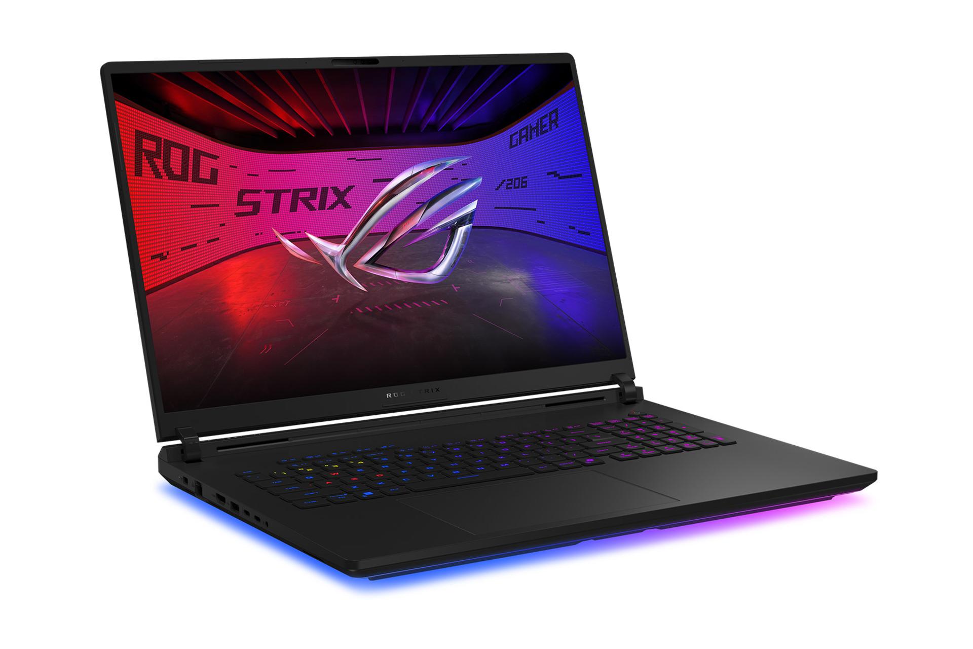 لپ تاپ ایسوس ASUS ROG Strix SCAR 18 G835 2025 نمای جلو و چپ
