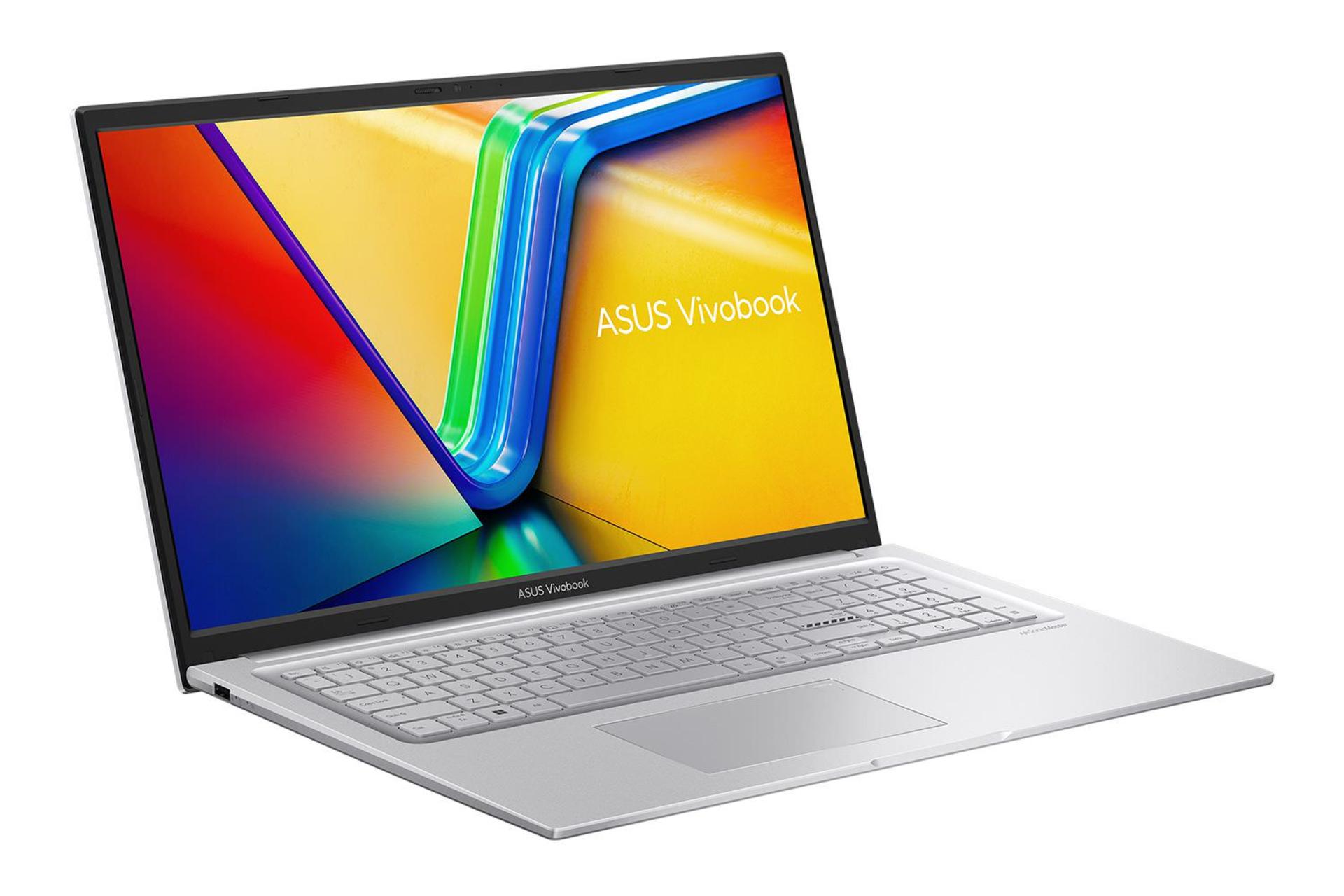 لپ تاپ ایسوس ASUS Vivobook 17 F1704ZA نمای جلو و چپ