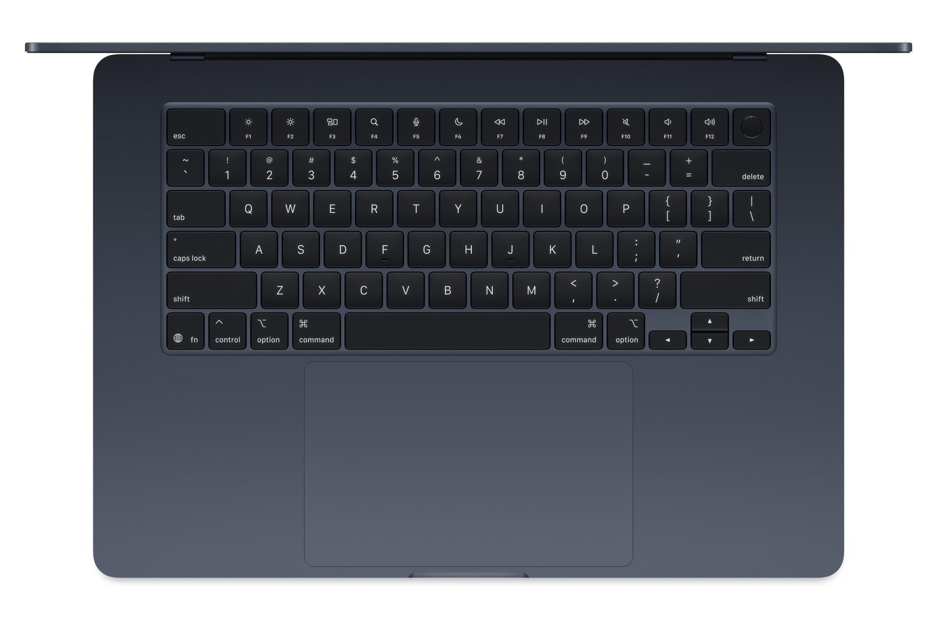 کیبورد لپ تاپ مک بوک ایر 15 اینچی 2025 اپل مشکی / Apple MacBook Air 15 2025 M4