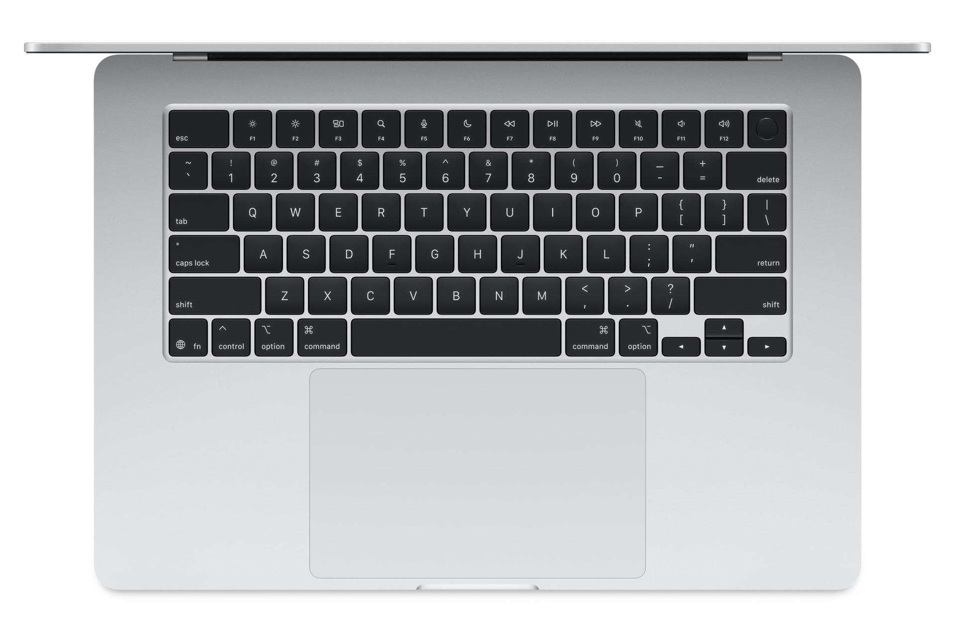 کیبورد لپ تاپ مک بوک ایر 15 اینچی 2025 اپل نقره ای / Apple MacBook Air 15 2025 M4