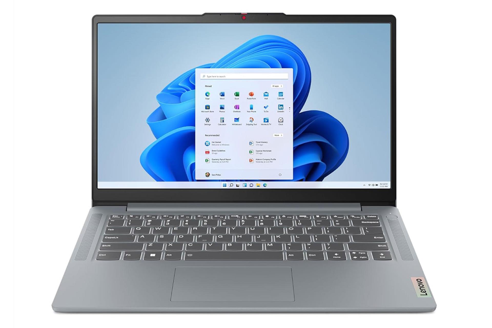 لپ تاپ لنوو Lenovo IdeaPad Slim 3 14IRH8 نمای جلو
