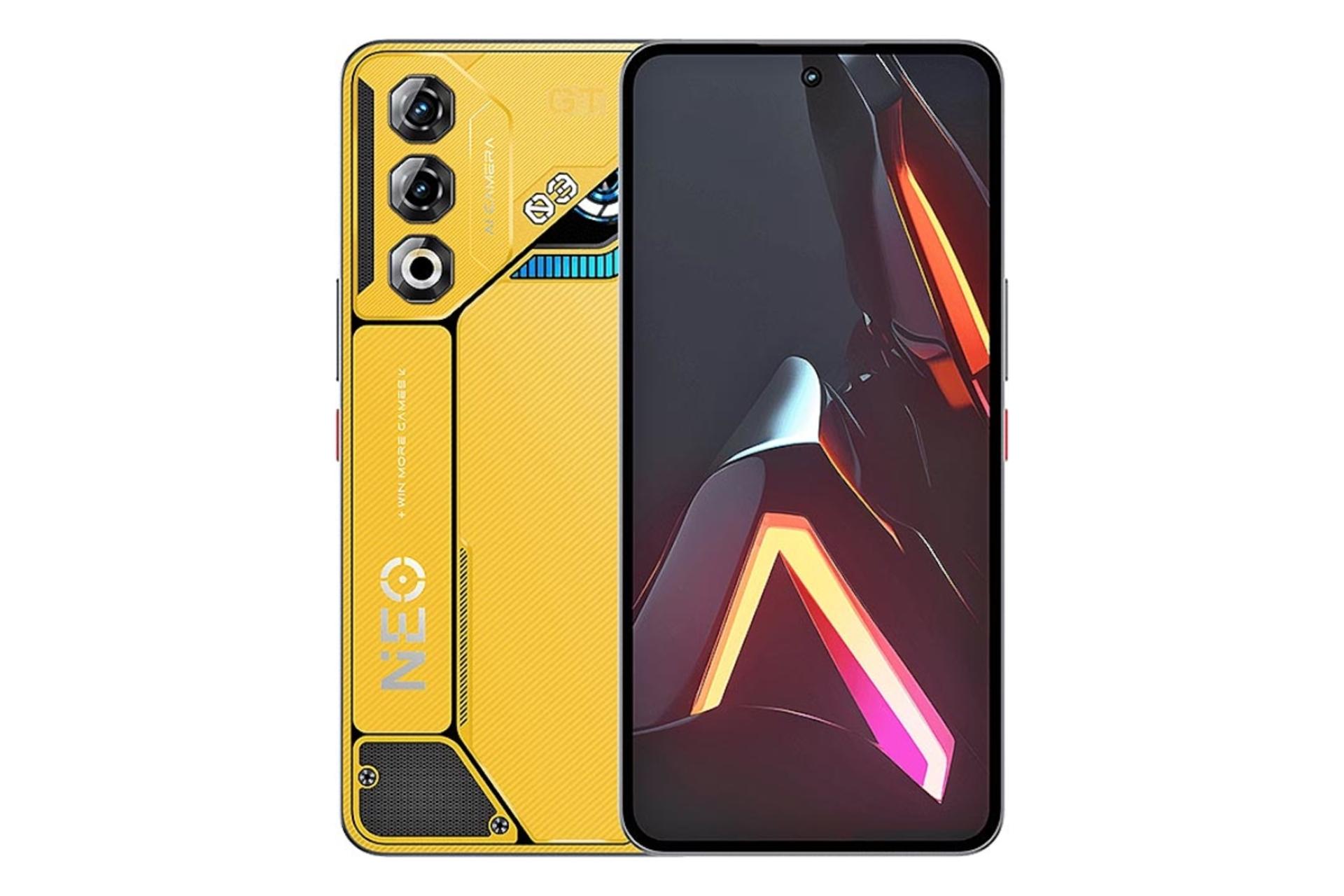 پنل جلو و پشت گوشی موبایل نوبیا نئو 3 GT زد تی ای 5G زرد / ZTE nubia Neo 3 GT 5G