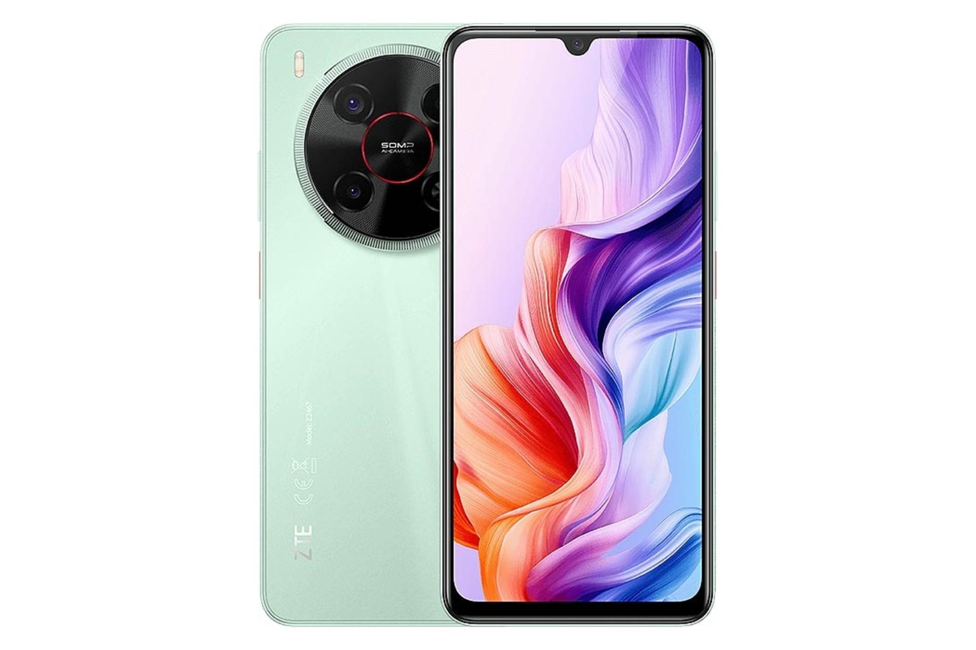 پنل جلو و پشت گوشی موبایل بلید V70 مکس زد تی ای سبز / ZTE Blade V70 Max