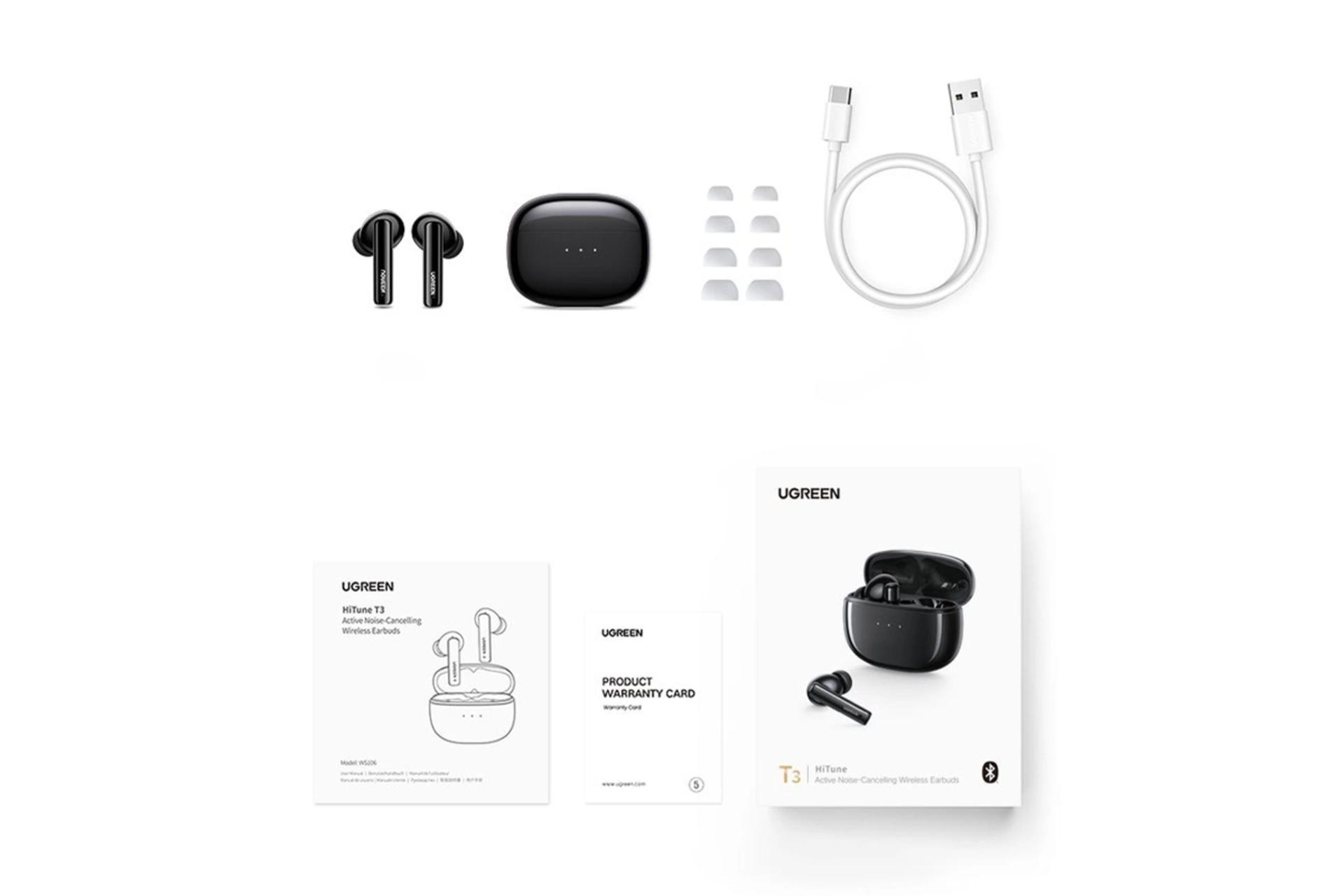 اقلام همراه هدفون یوگرین HiTune T3 ANC