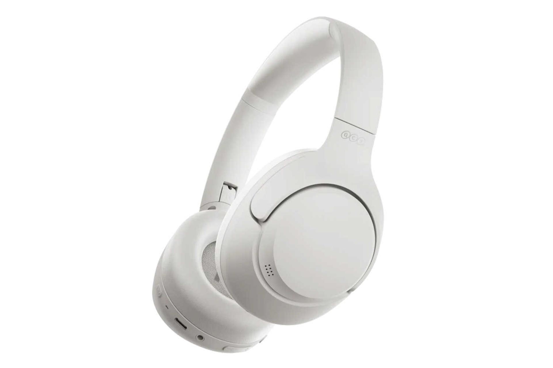 نمای جلوی هدفون دور گوشی کیو سی وای H3 رنگ سفید