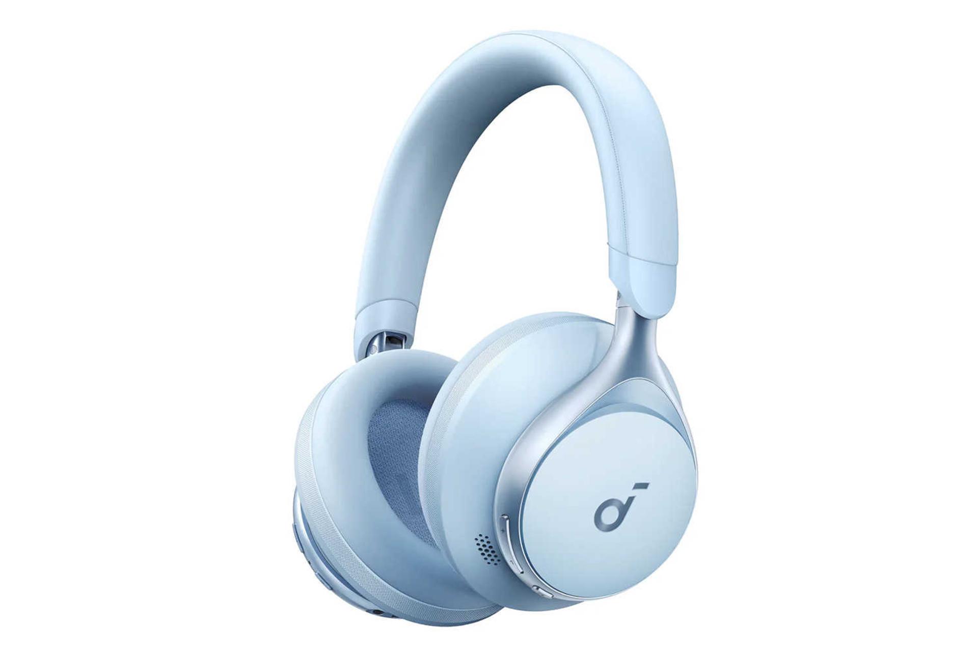 نمای سمت راست هدفون دور گوشی انکر SoundCore Space One رنگ آبی