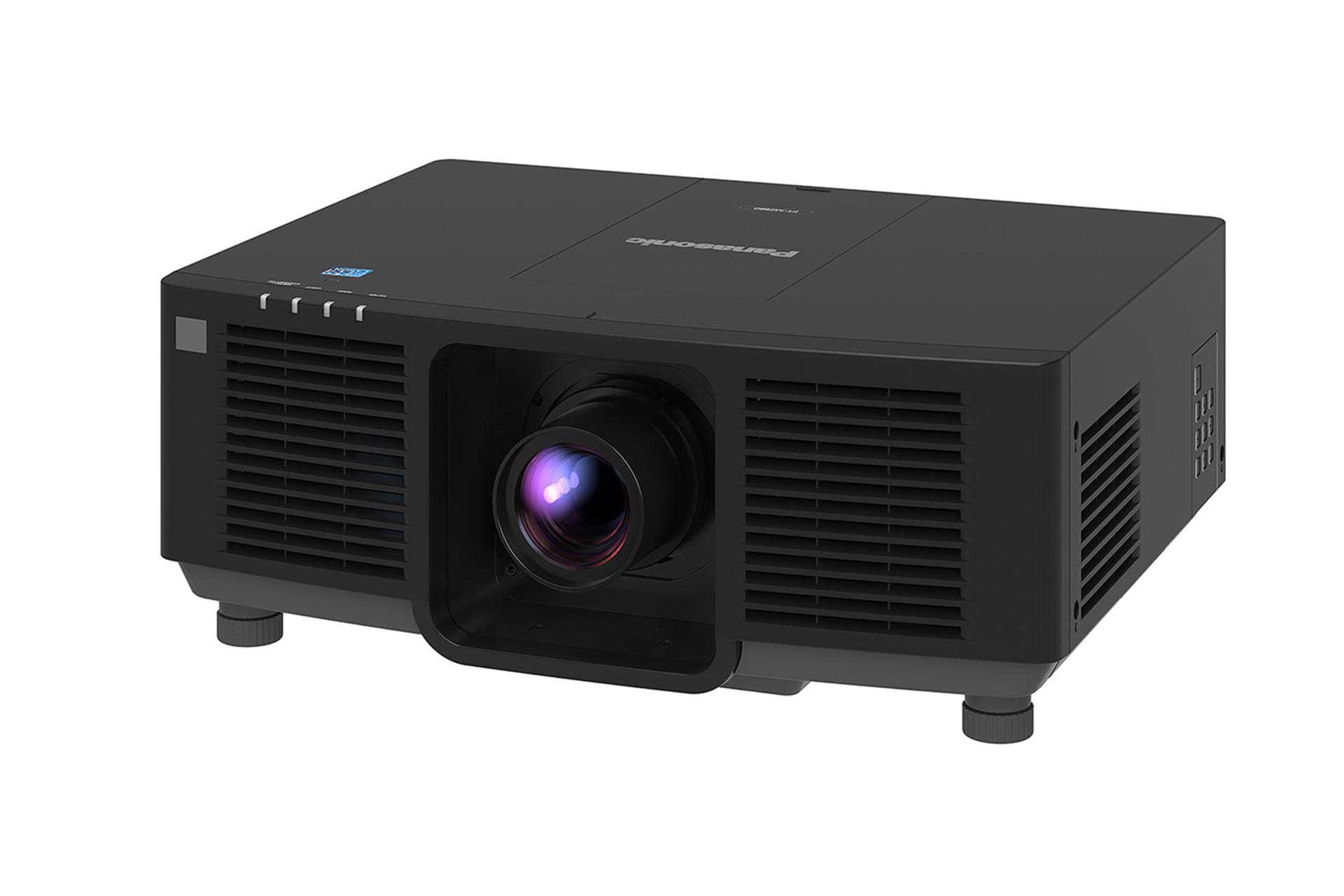 ویدیو پروژکتور پاناسونیک Panasonic PT-MZ782 رنگ مشکی نمای جلو و راست