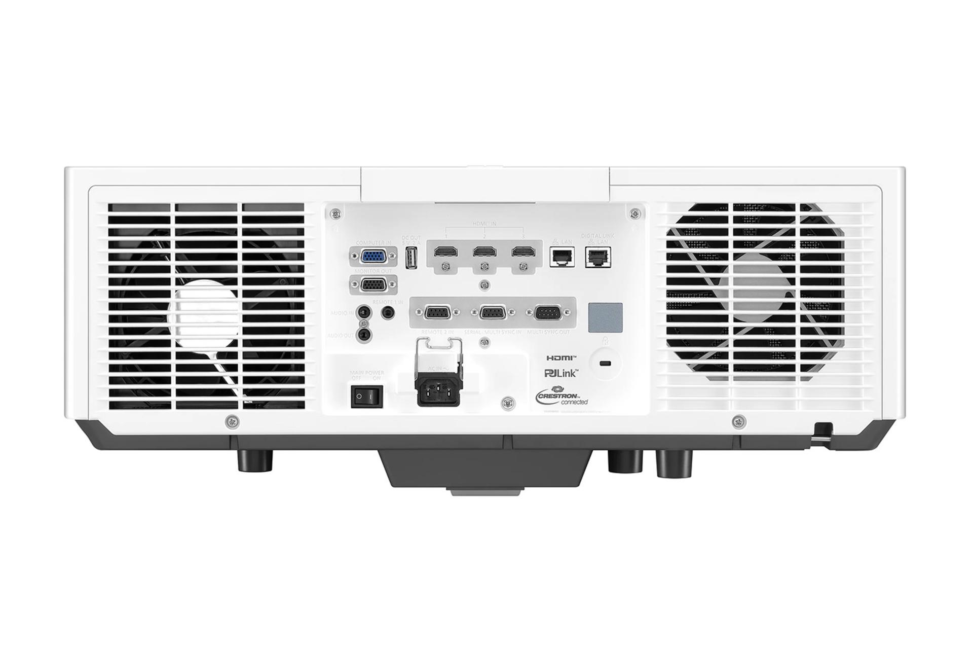 ویدیو پروژکتور پاناسونیک Panasonic PT-MZ782 رنگ سفید نمای پشت و درگاه ها