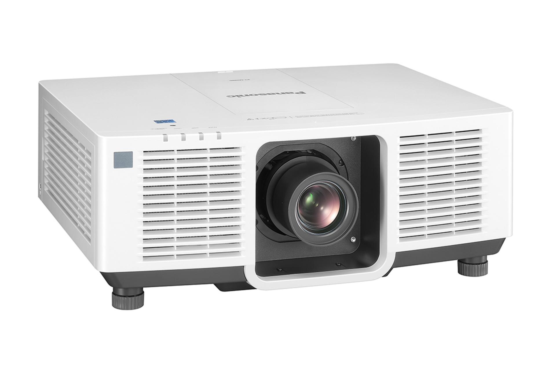 ویدیو پروژکتور پاناسونیک Panasonic PT-MZ782 رنگ سفید نمای جلو و چپ