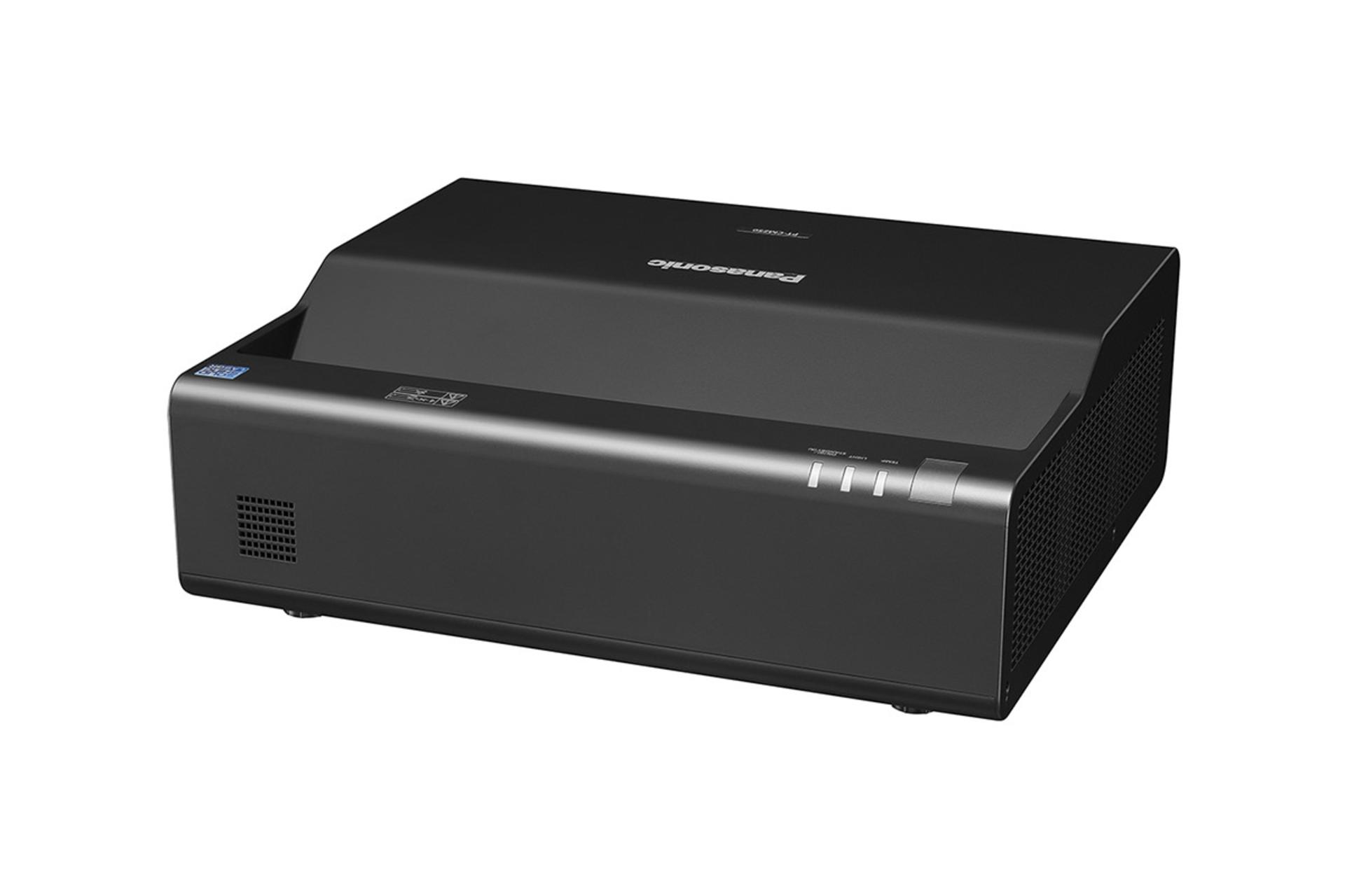 ویدیو پروژکتور پاناسونیک Panasonic PT-CMZ50 رنگ مشکی نمای جلو و راست