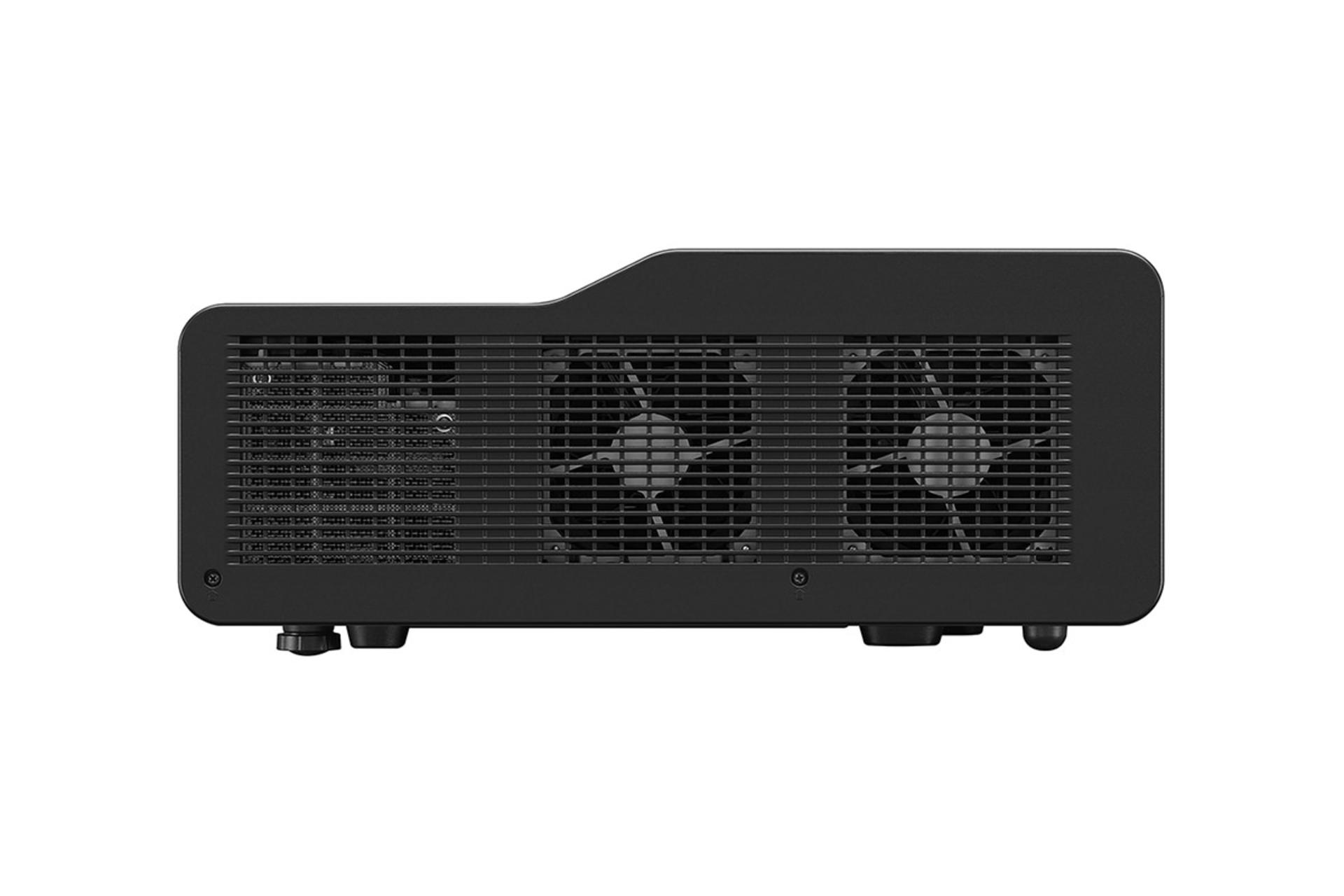 ویدیو پروژکتور پاناسونیک Panasonic PT-CMZ50 رنگ مشکی نمای جانبی و فن تهویه