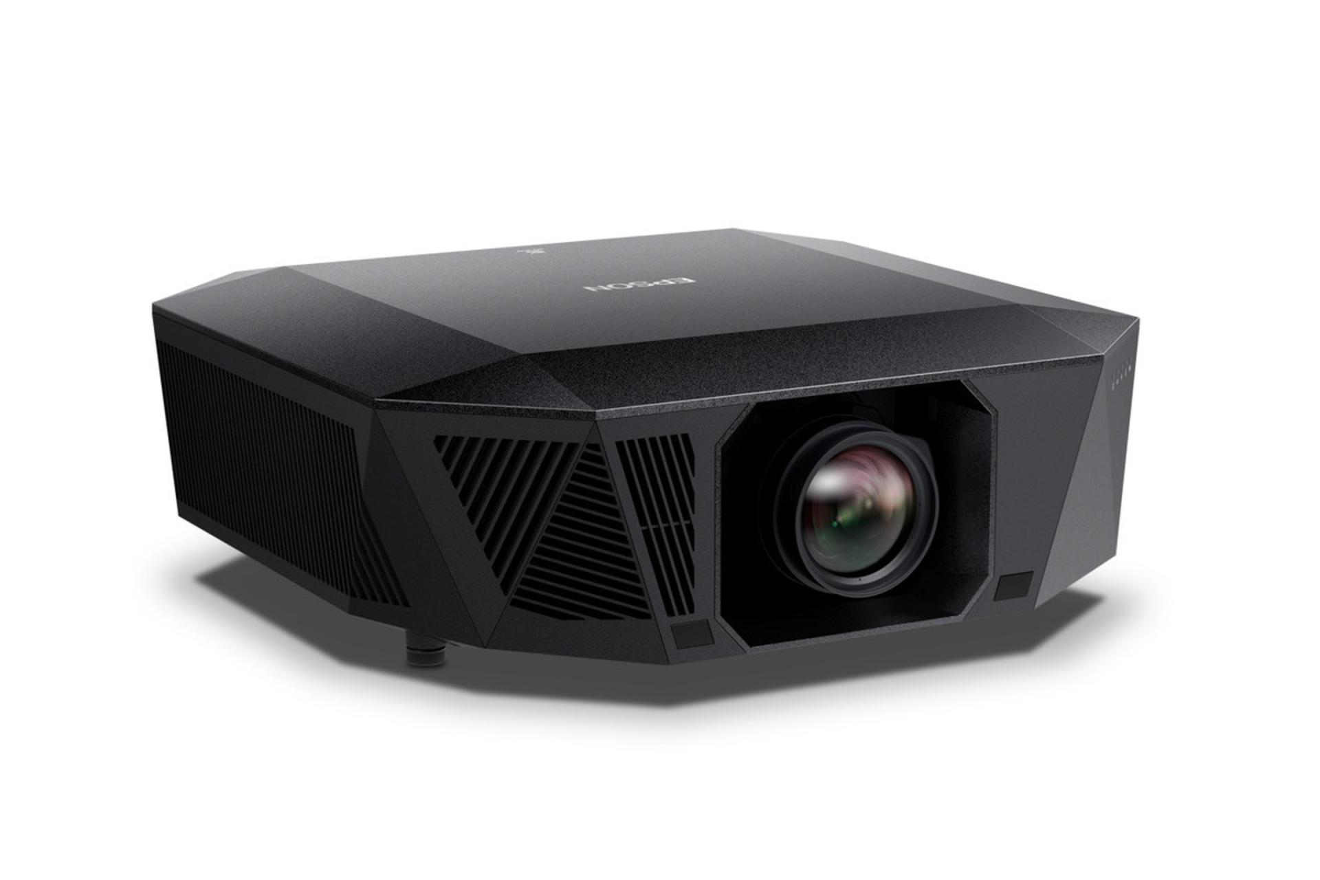 ویدیو پروژکتور اپسون Epson EH-QL7000 رنگ مشکی نمای جلو و چپ