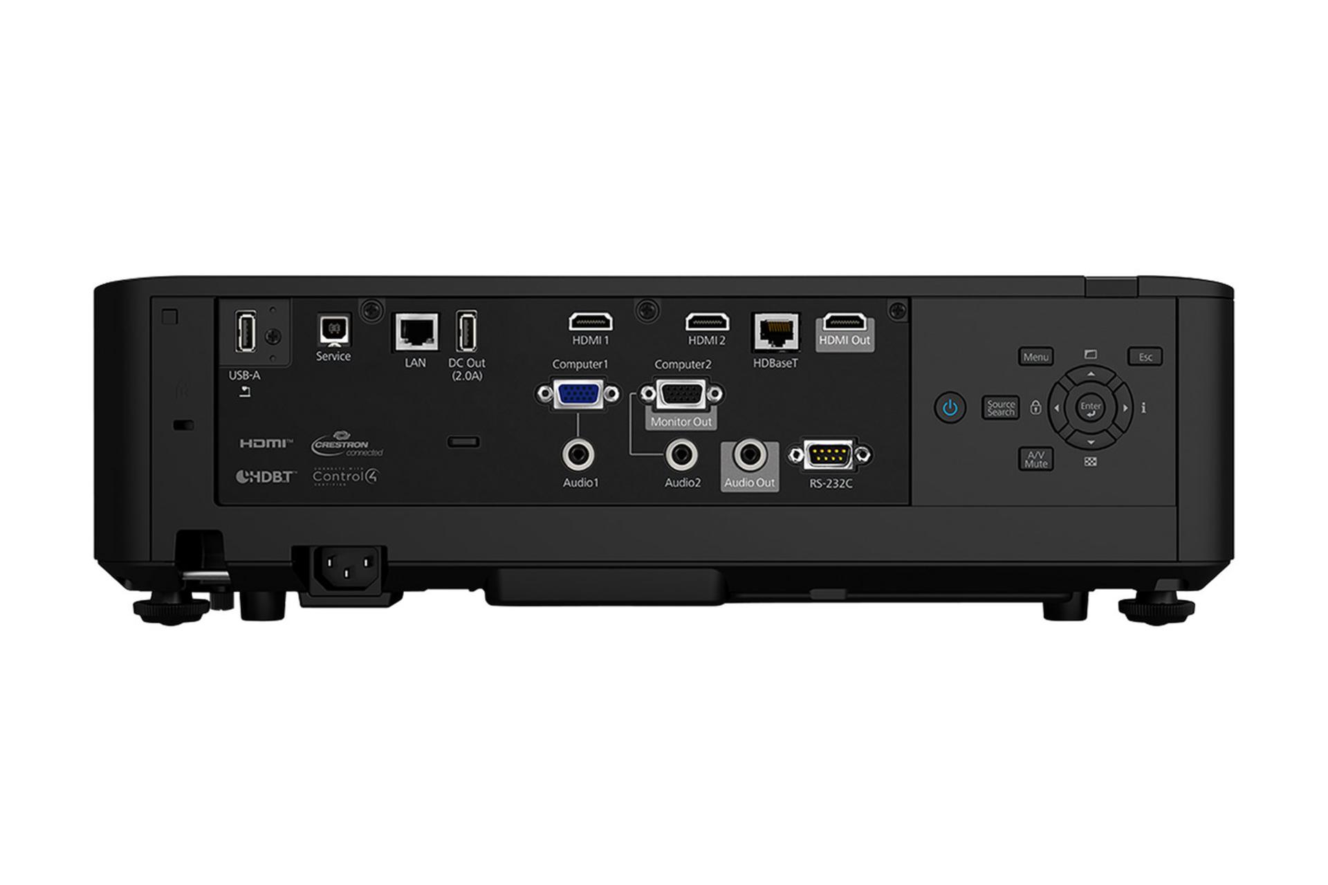 ویدیو پروژکتور اپسون Epson EB-L635SU نمای پشت و درگاه ها