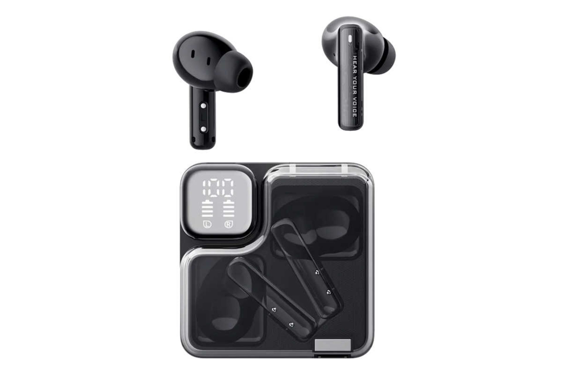 گوشی های ایرباد بی سیم کیو سی وای MeloBuds Neo رنگ مشکی