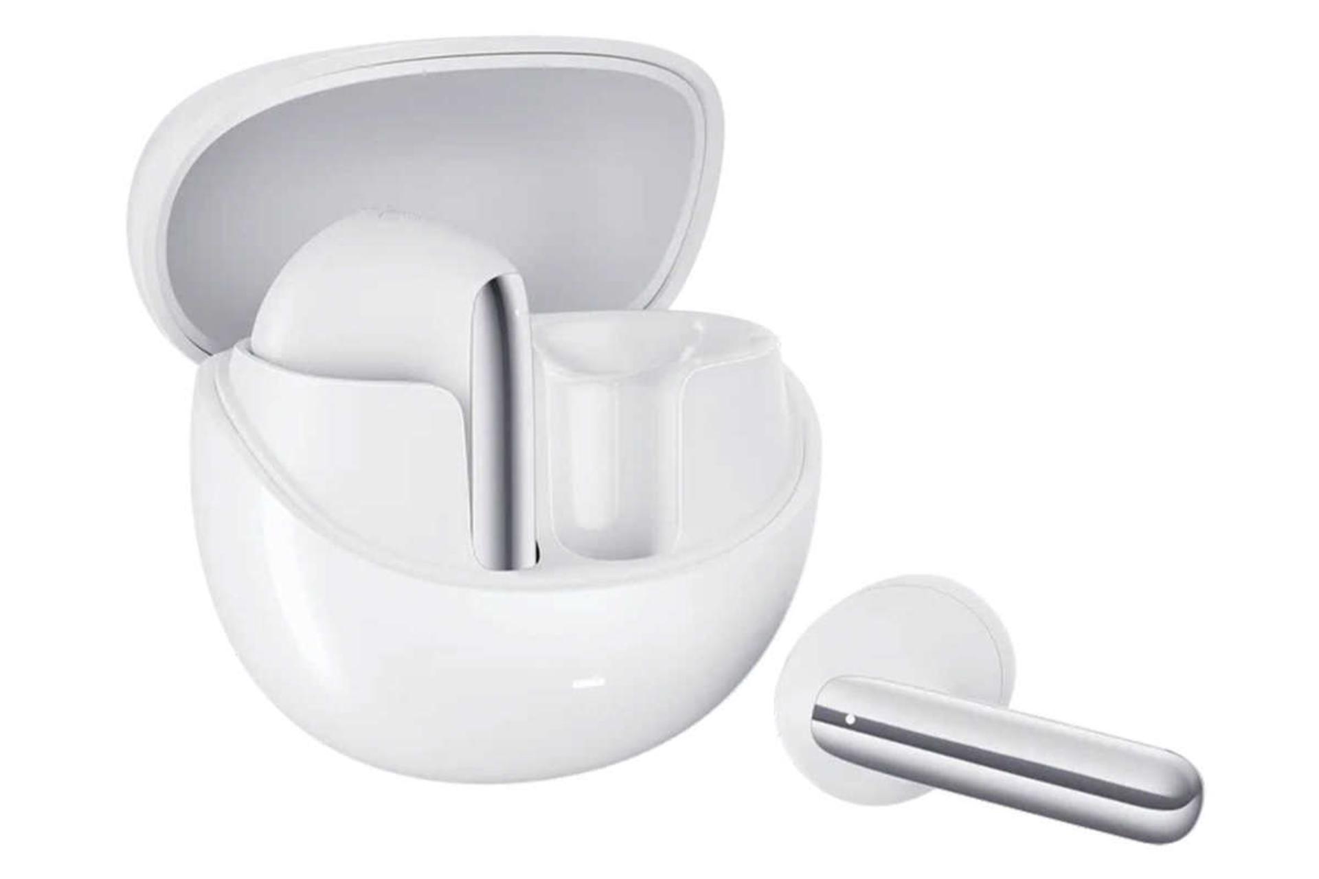  نمای سمت چپ ایرباد بی سیم کیو سی وای +AilyBuds Pro رنگ سفید