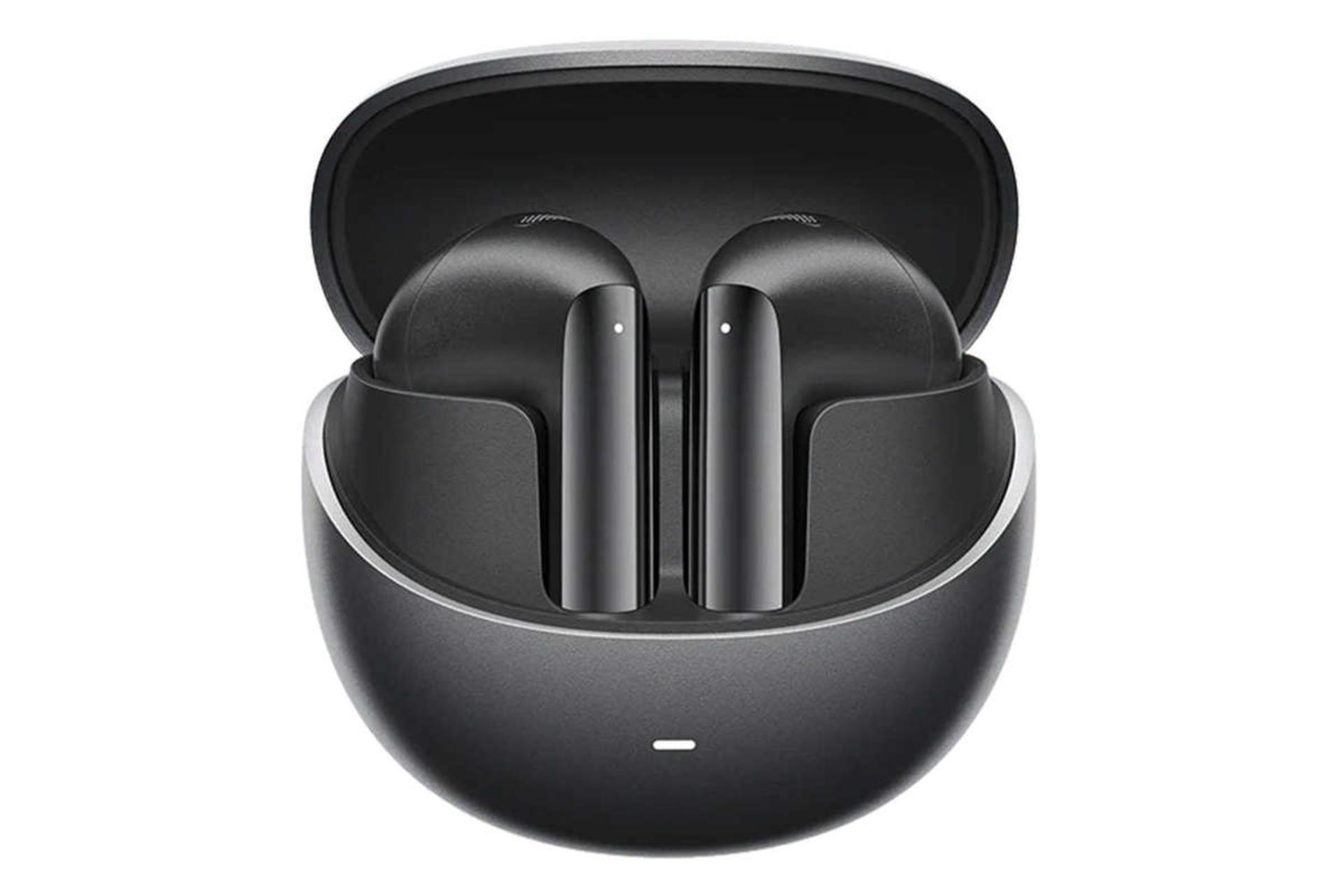 نمای جلوی ایرباد بی سیم کیو سی وای +AilyBuds Pro رنگ مشکی