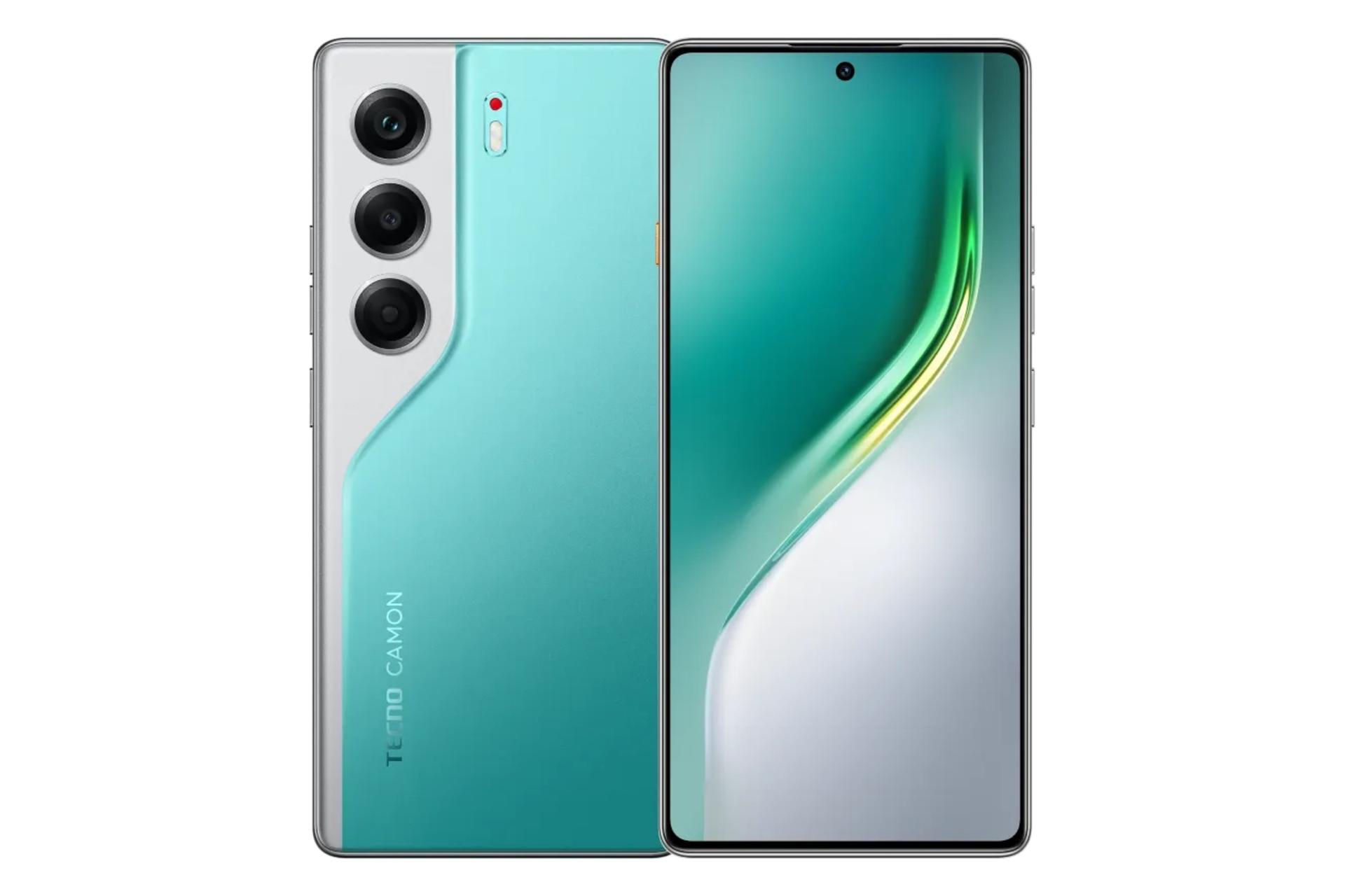 پنل جلو و پشت گوشی موبایل تکنو Tecno Camon 40 فیروزه ای