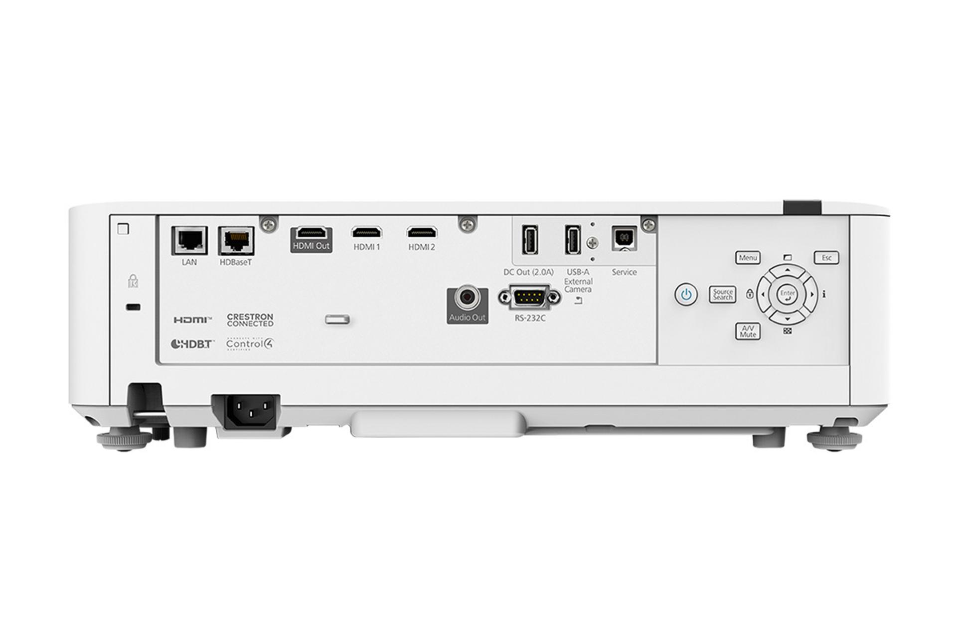 ویدیو پروژکتور اپسون Epson EB-L570U نمای پشت و درگاه ها