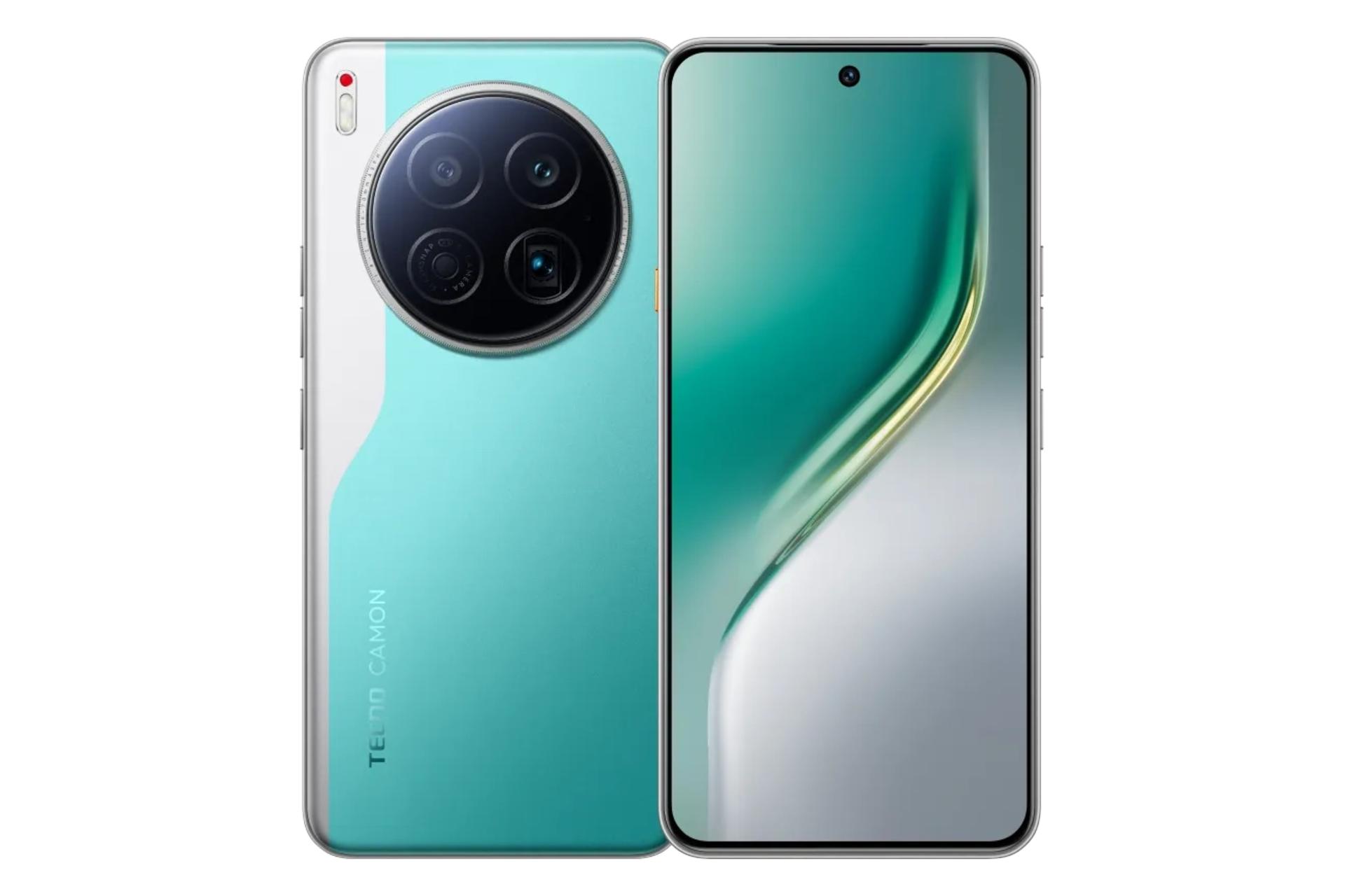 پنل جلو و پشت گوشی موبایل Camon 40 پریمیر تکنو فیروزه ای / Tecno Camon 40 Premier
