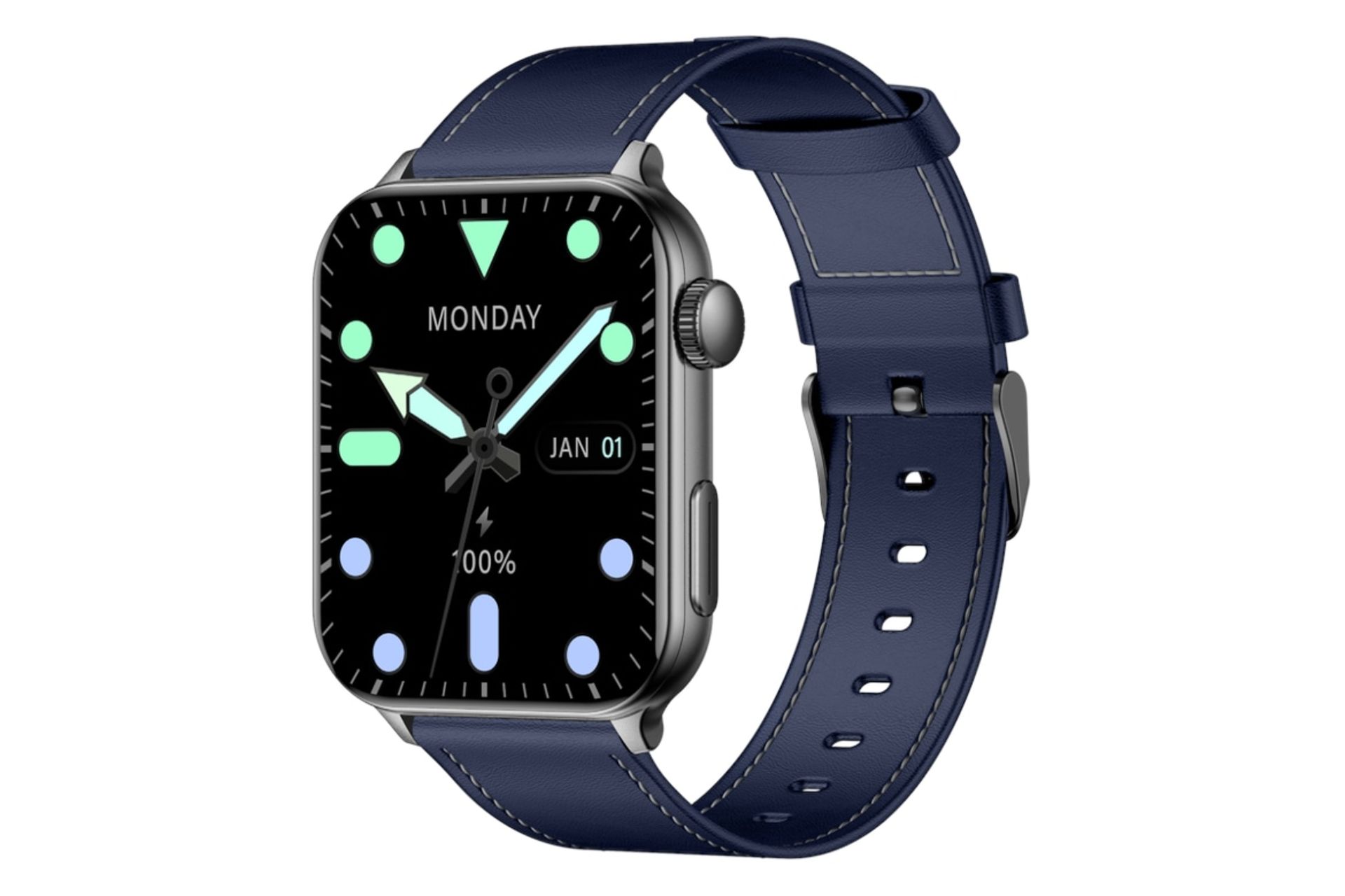 ساعت هوشمند شیائومی گلوریمی Xiaomi Glorimi GS2 X با بند چرمی آبی