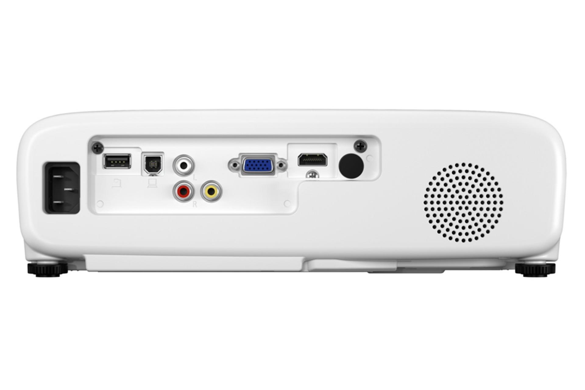 ویدیو پروژکتور اپسون Epson EB-W52 نمای پشت و درگاه ها