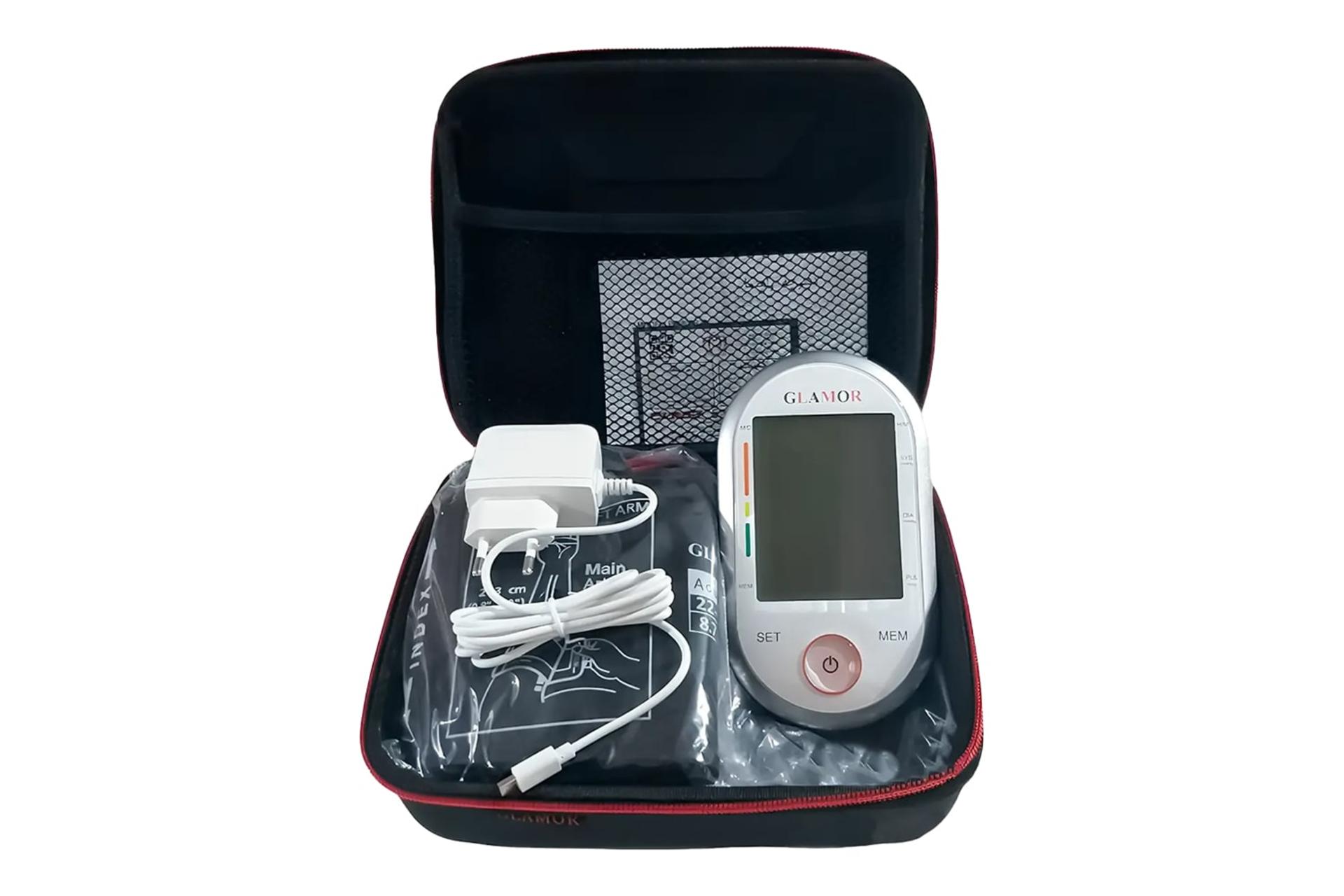 کیف حمل دستگاه فشار خون گلامور PG-800B28 با نمایش کاف و آداپتور