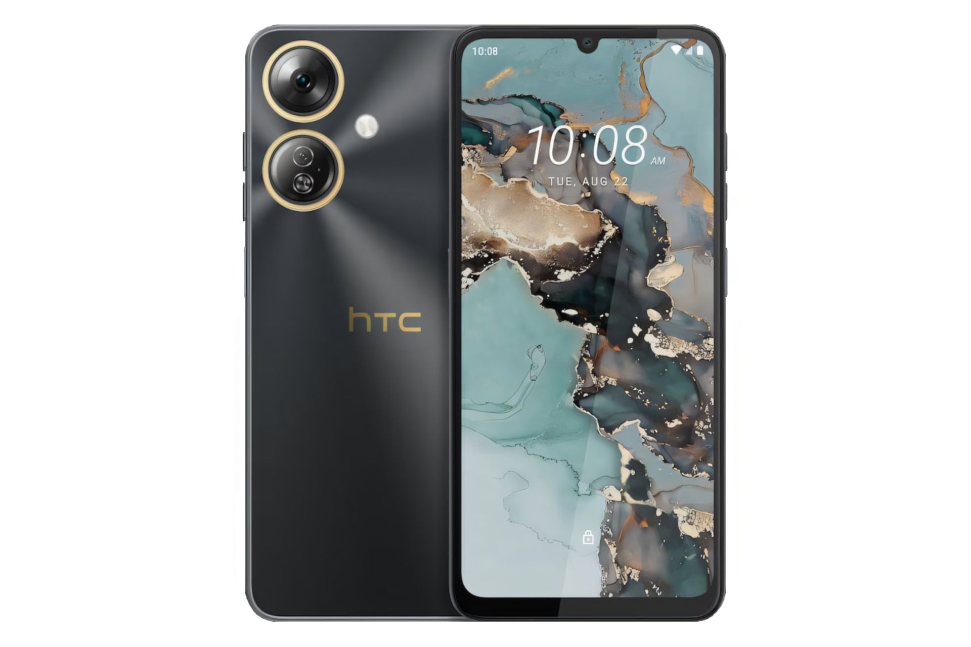 پنل جلو و پشت گوشی موبایل وایلدفایر E5 پلاس اچ تی سی خاکستری / HTC Wildfire E5 Plus
