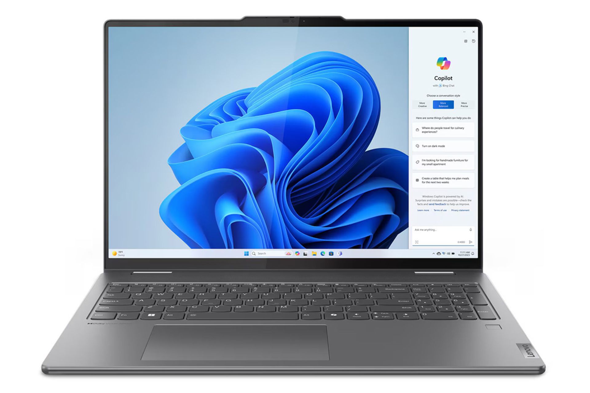 لپ تاپ لنوو Lenovo Yoga 7 2-in-1 16IML9 نمای جلو