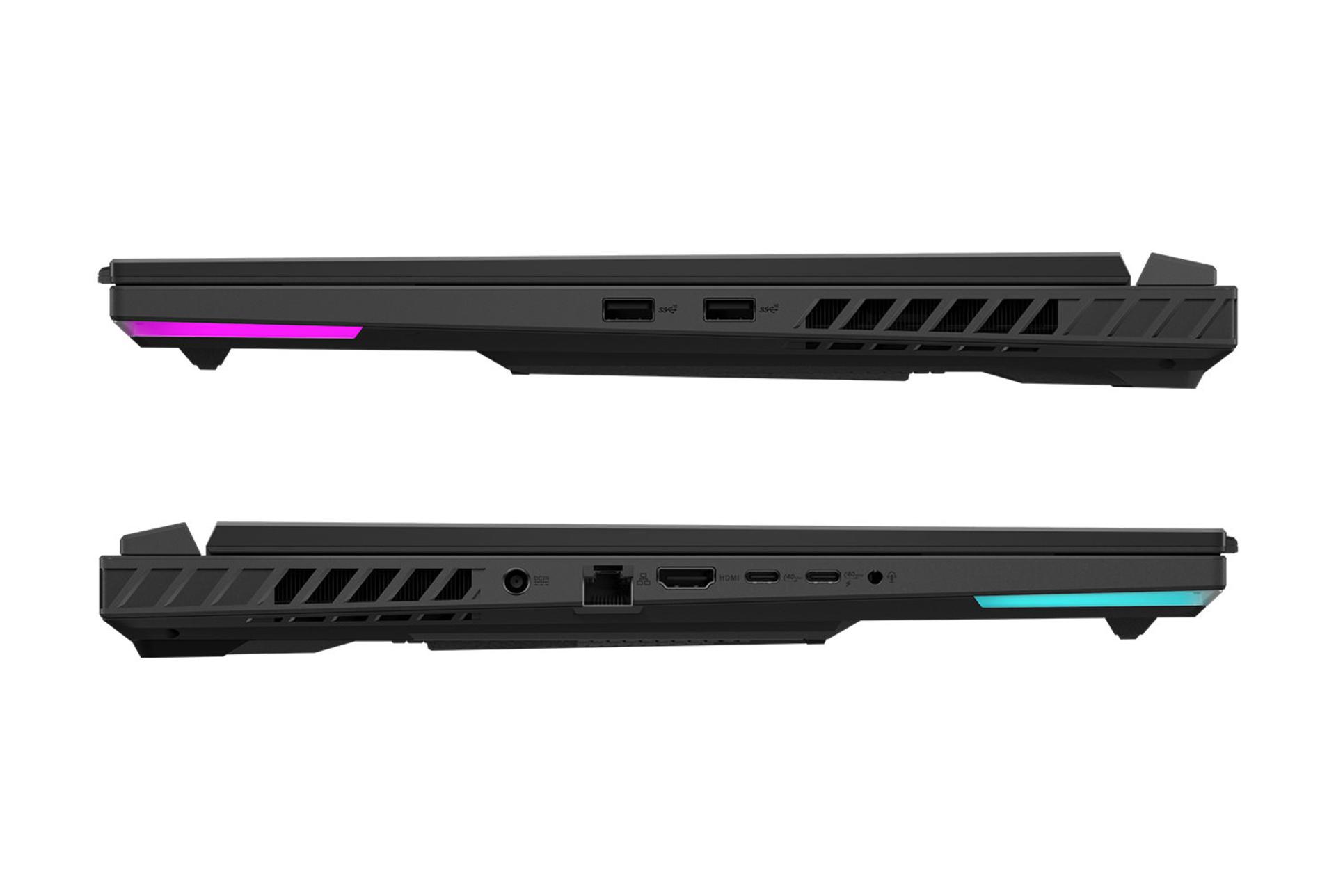 لپ تاپ ایسوس ASUS ROG Strix G18 G814 2025 نمای جانبی و درگاه ها