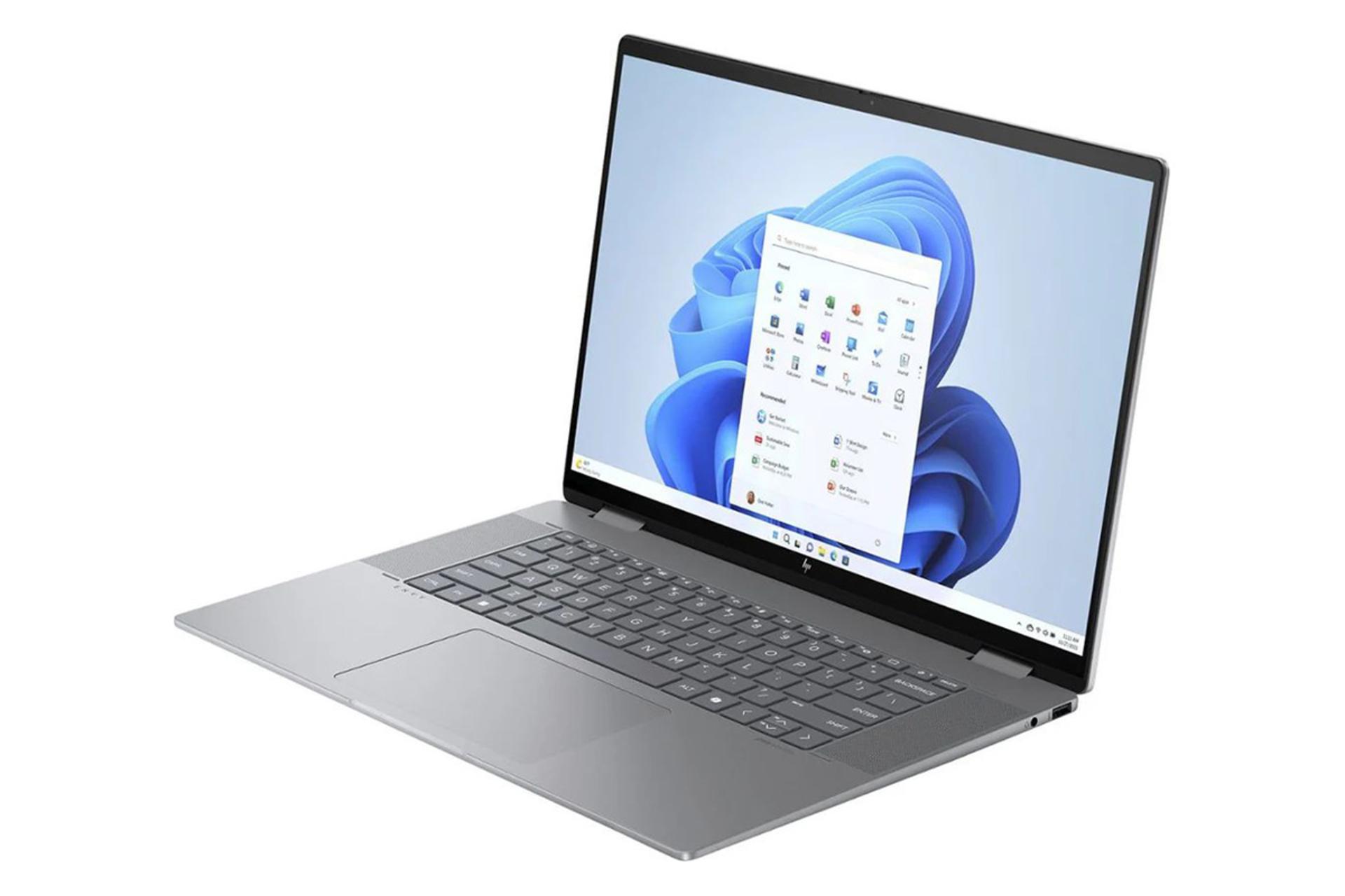 لپ تاپ اچ پی HP ENVY x360 16-ad0013dx نمای جلو و راست