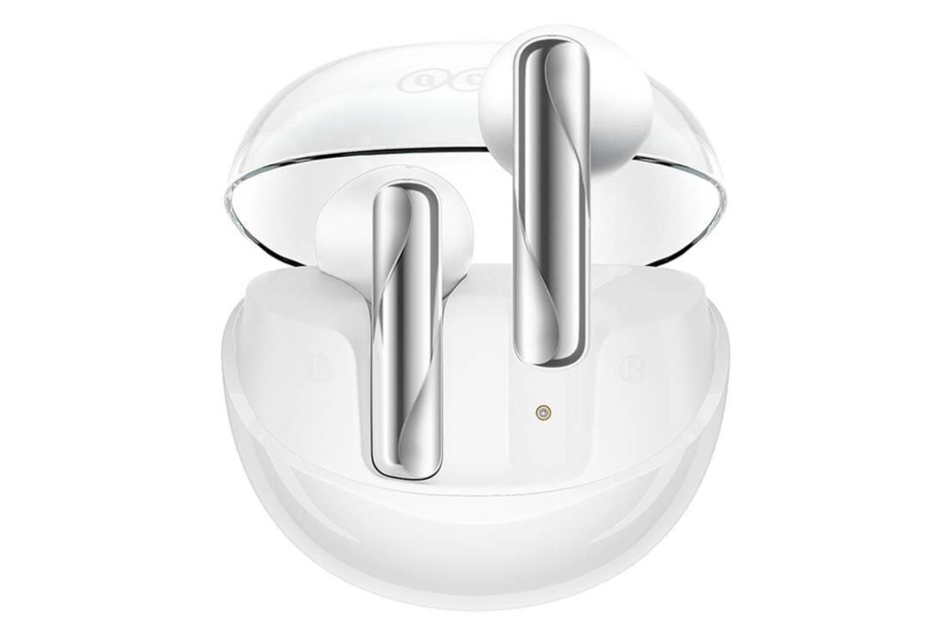 هدفون کیو سی وای T32 AilyBuds Clear رنگ سفید