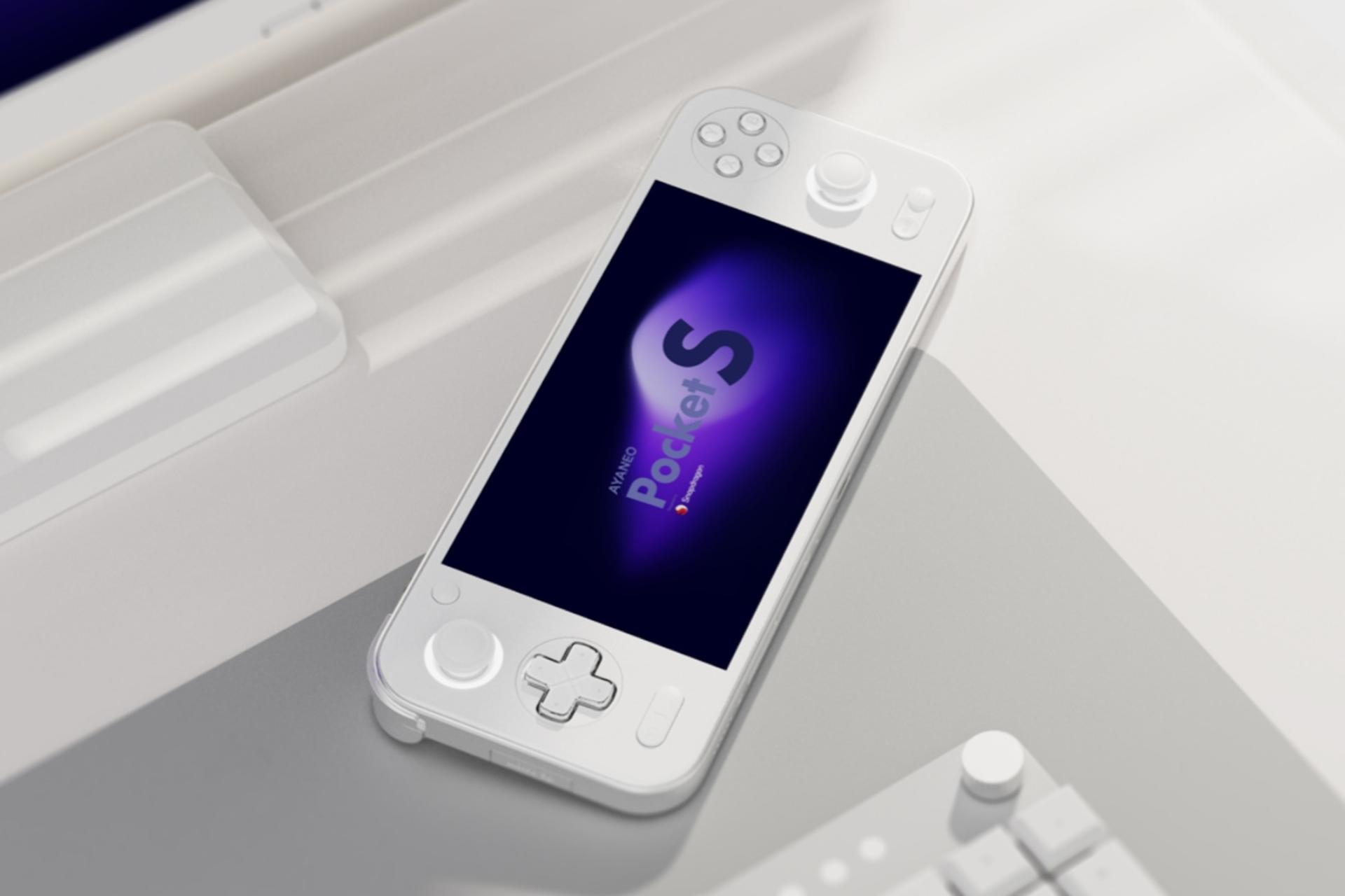 کنسول بازی آیانئو AYANEO Pocket S 1080P Edition سفید از نمای بالا