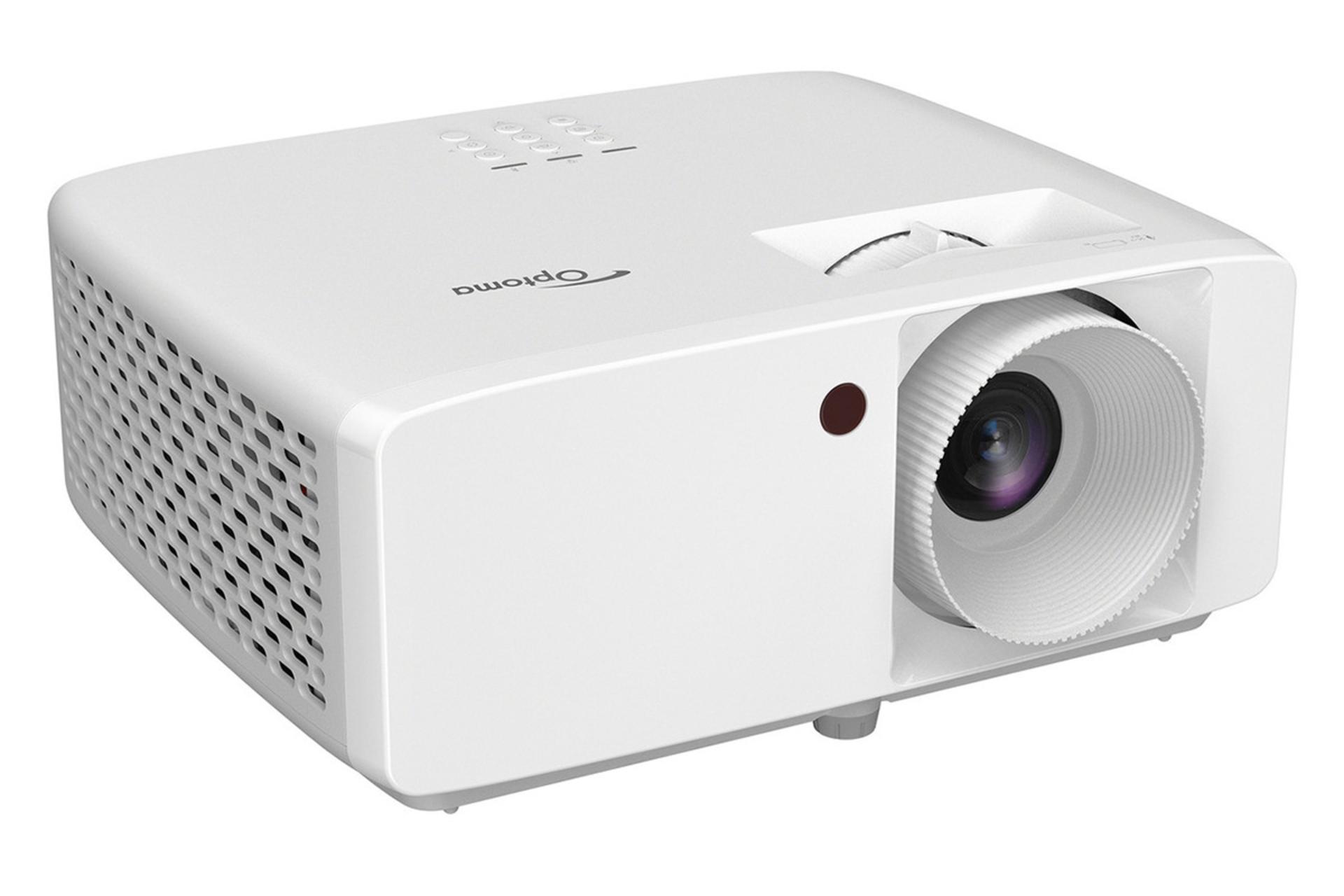 ویدیو پروژکتور اوپتوما Optoma HZ40HDR نمای جلو و چپ