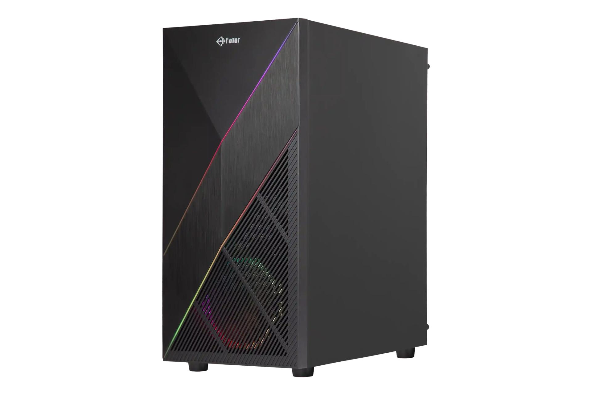 نیمرخ پنل جلوی کیس کامپیوتر فاطر FG-520B با نمایش پنل سمت راست