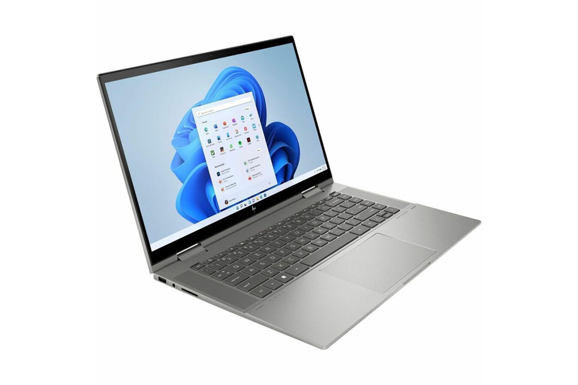 لپ تاپ اچ پی HP ENVY x360 15-EW1058wm نمای جلو و چپ