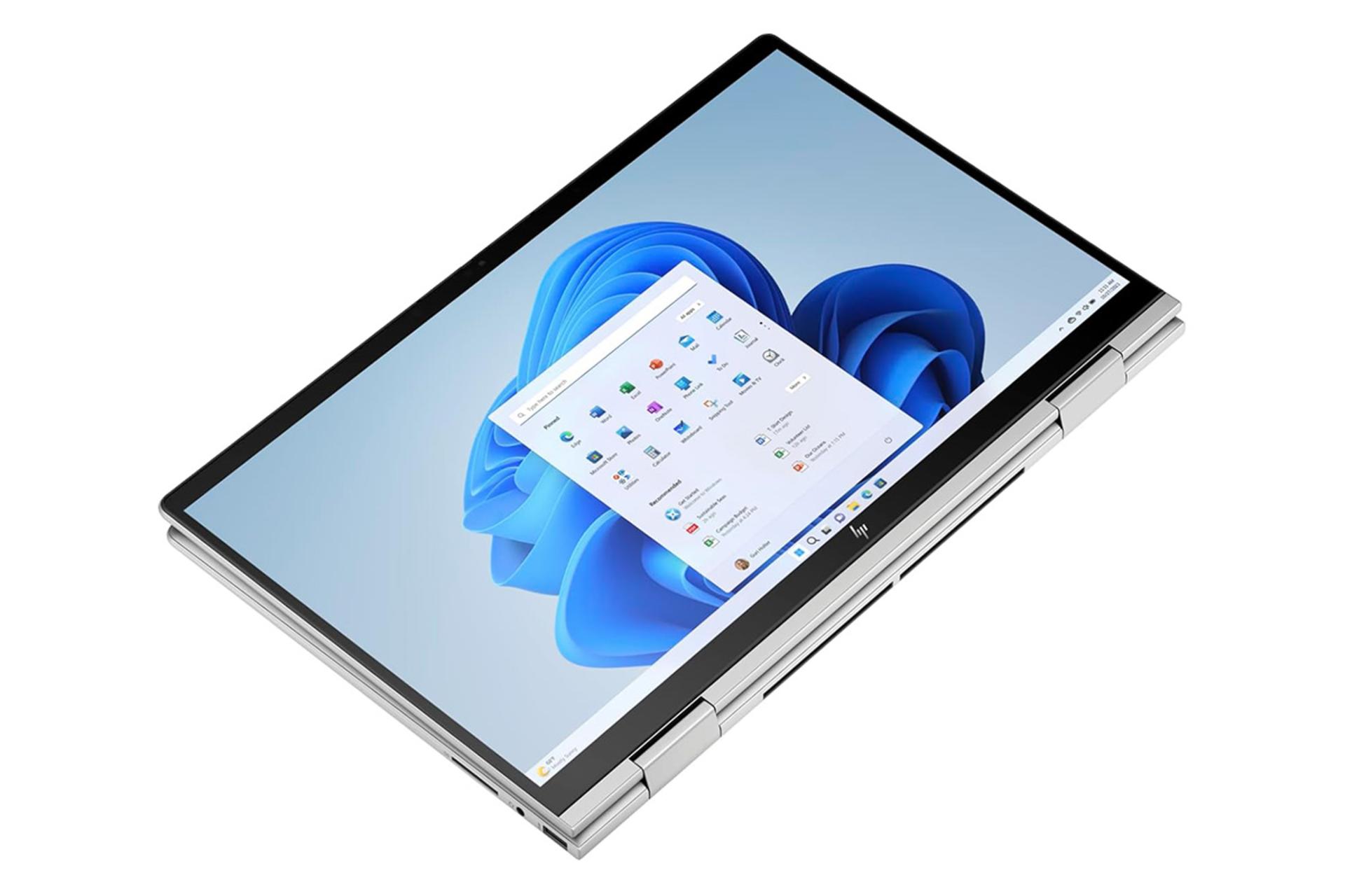 لپ تاپ اچ پی HP ENVY x360 15-EW1058wm نمای بالا و نمایشگر برگردان