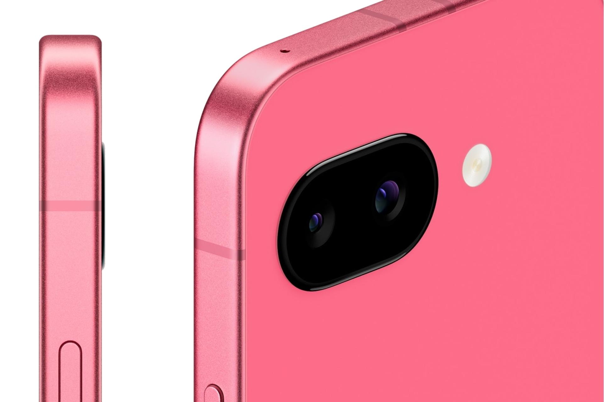 چینش دوربین گوشی موبایل پیکسل 9a گوگل صورتی / Google Pixel 9a