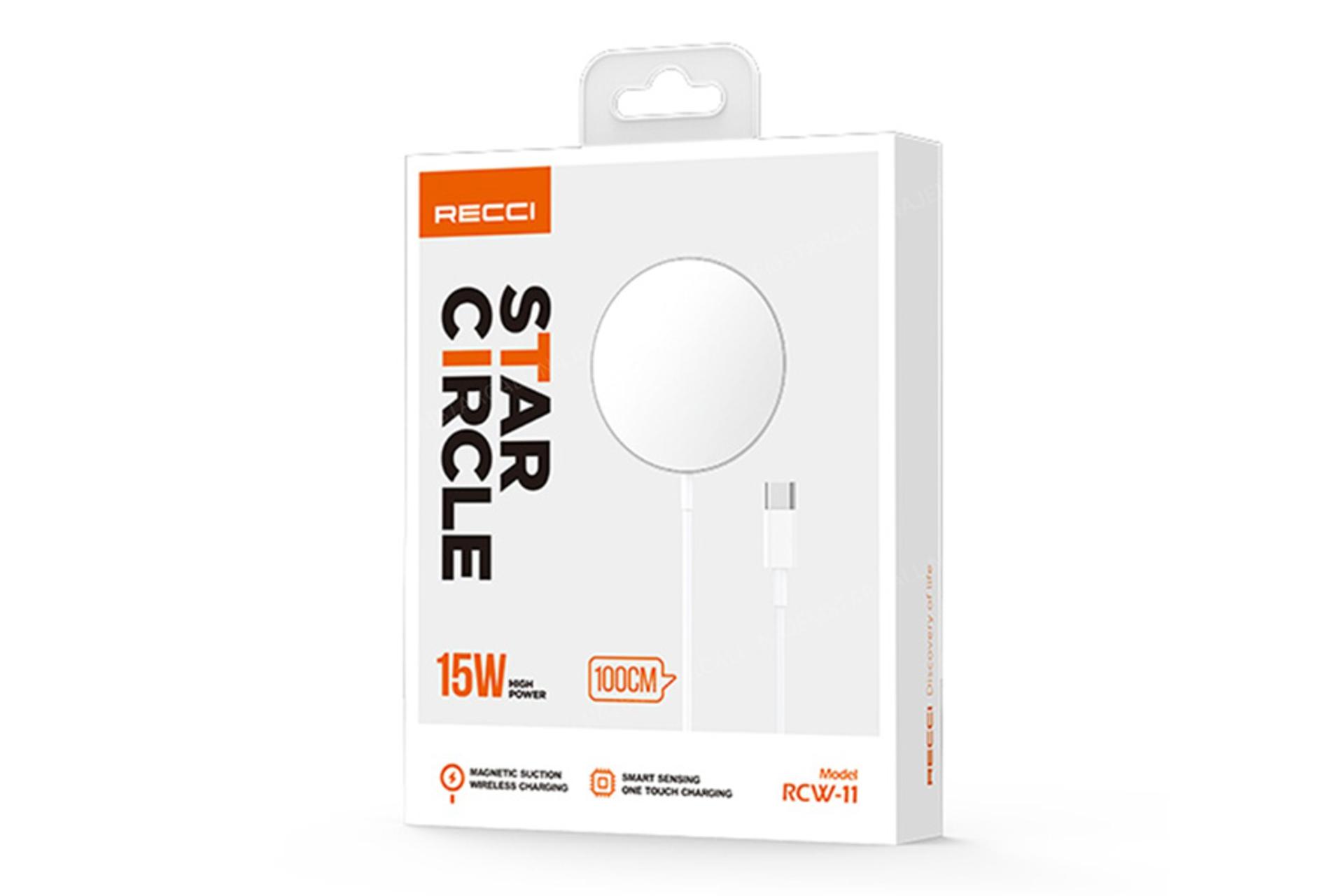 جعبه شارژر رسی Recci RCW-11 With Type-C Cable