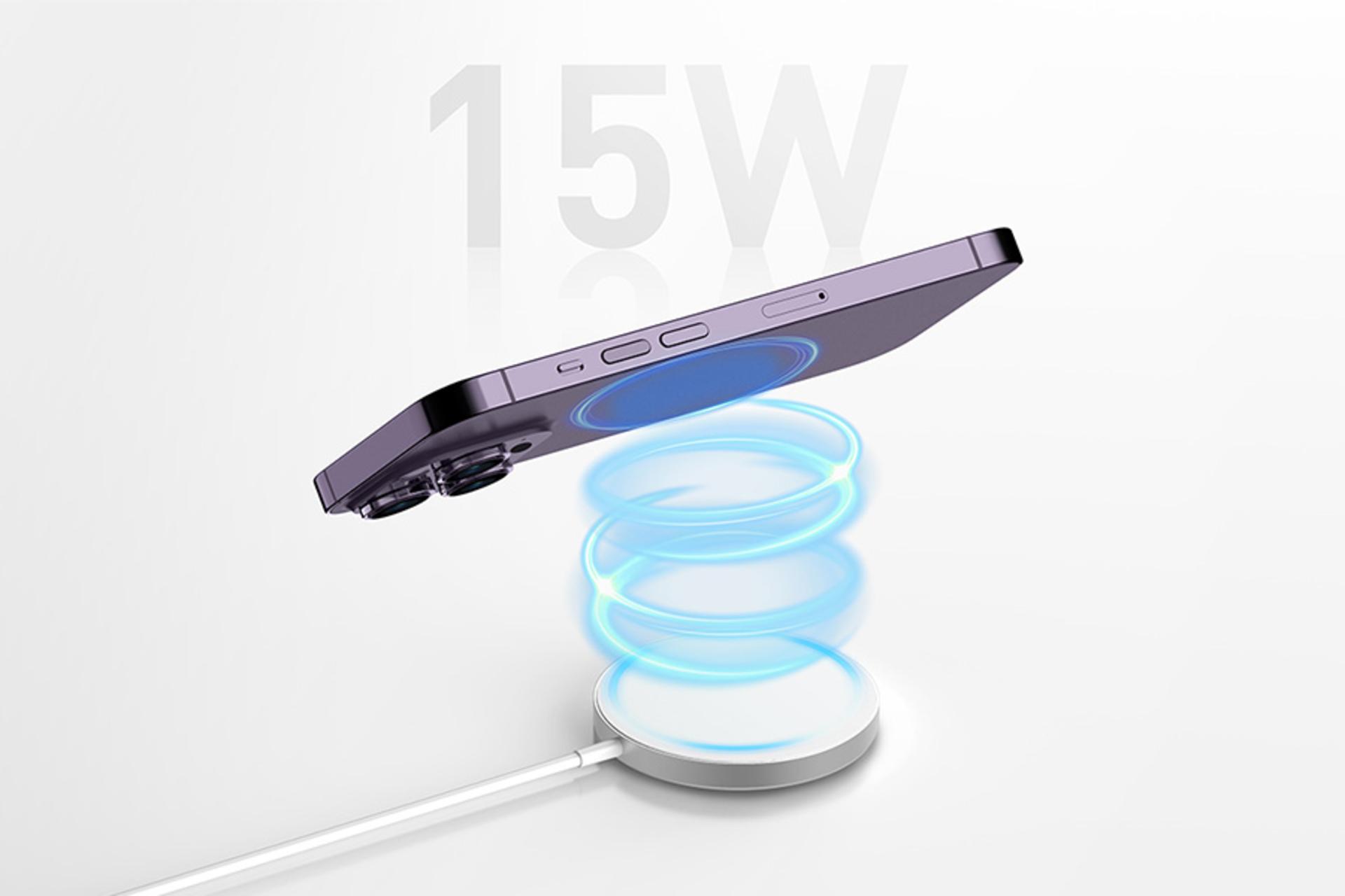 نمای  کناری شارژر رسی Recci RCW-11 With Type-C Cable