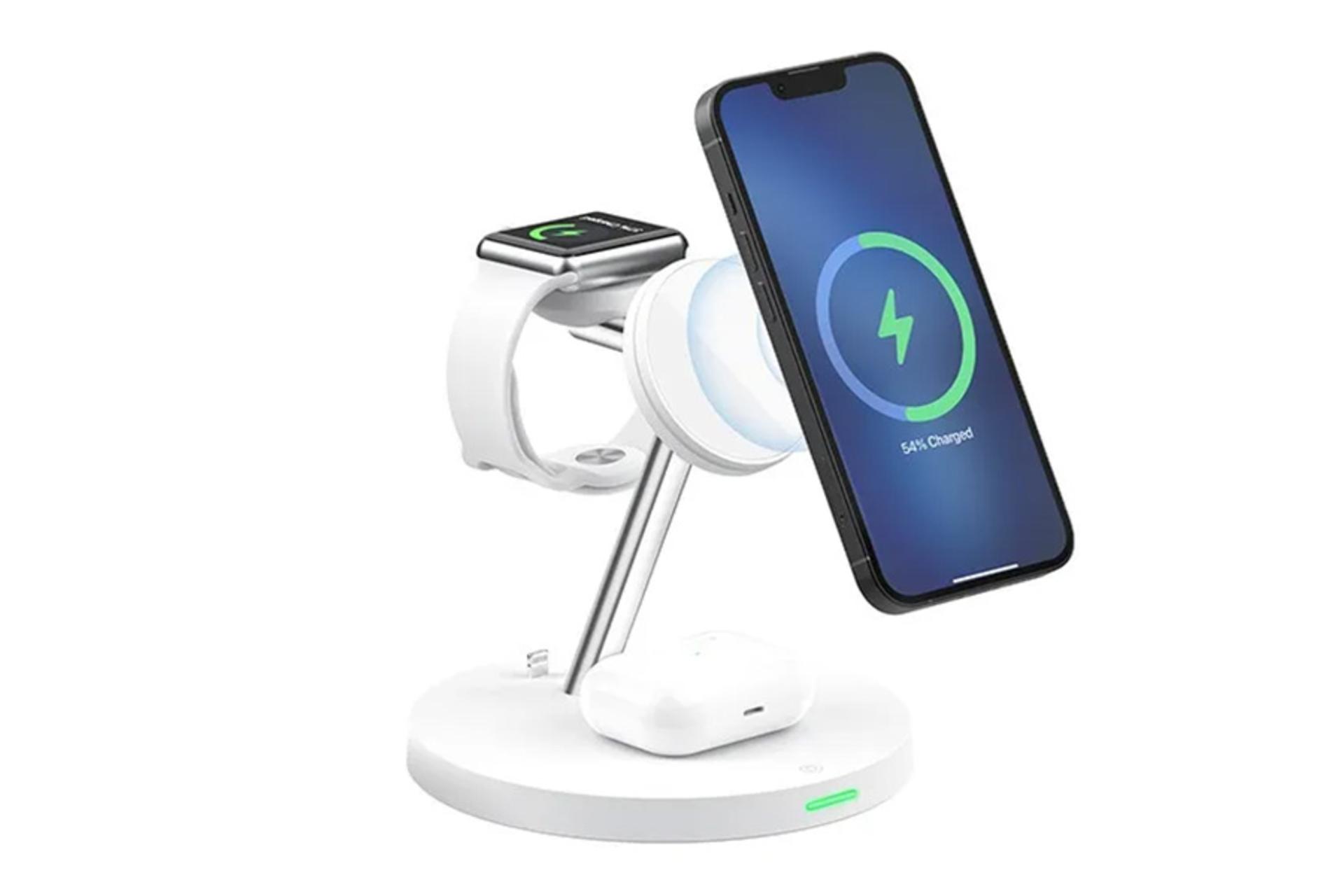 نمای کناری شارژر رسی Recci RCW-26 With Type-C Cable