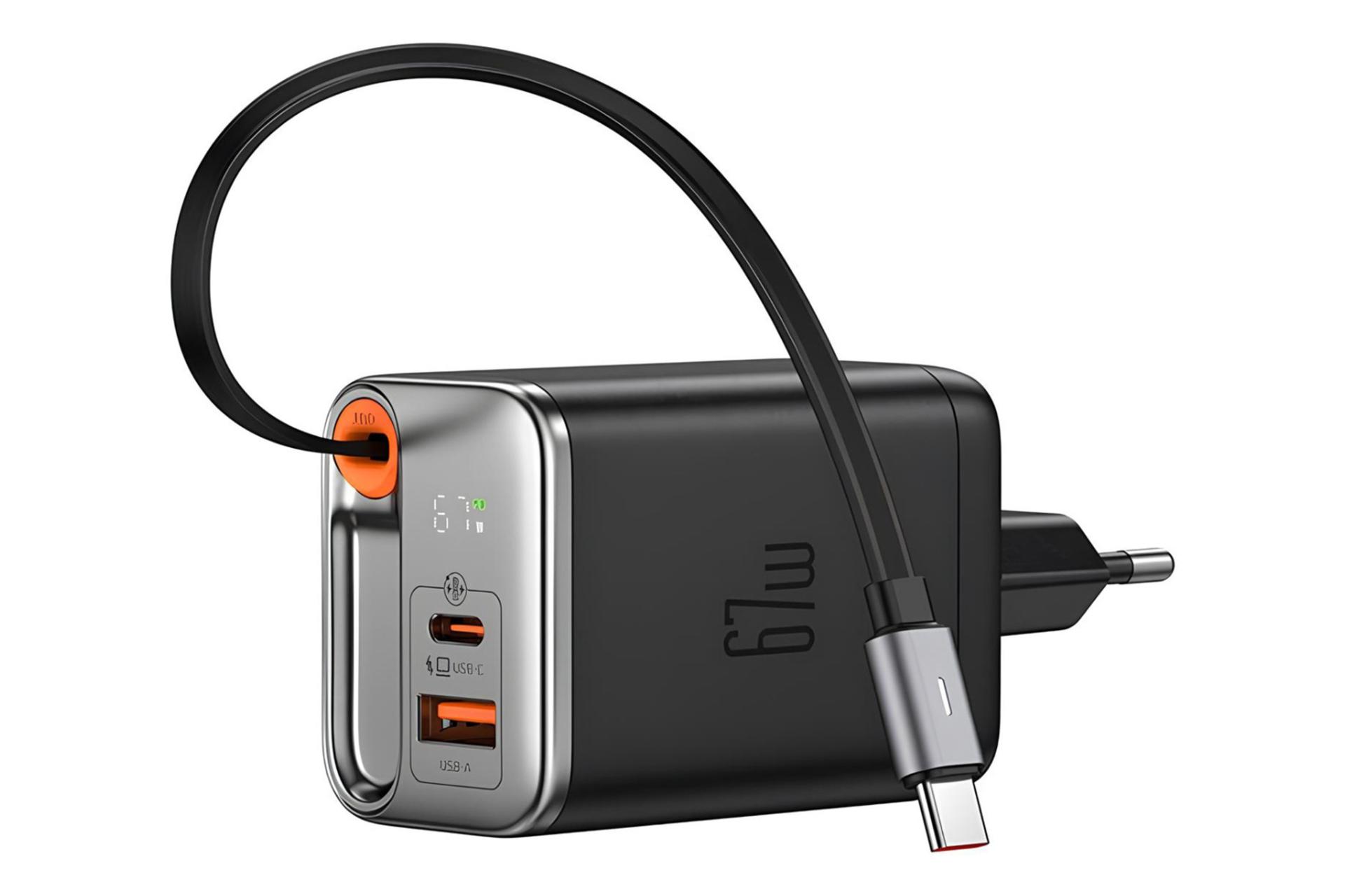 نمای کناری شارژر مک دودو Mcdodo CH-410 With Type-C Cable