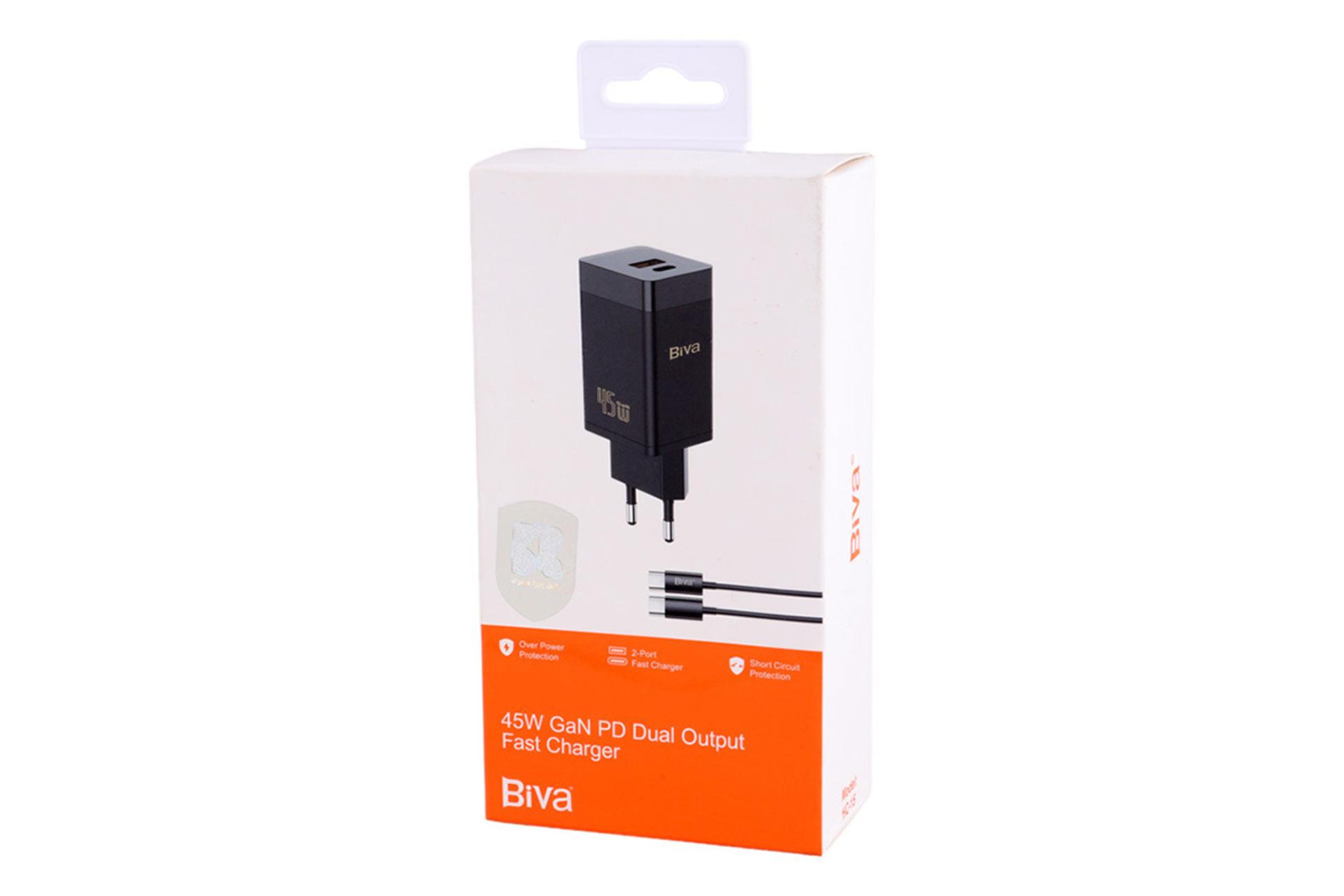 جعبه شارژر بیوا Biva HC-15 With Type-C Cable