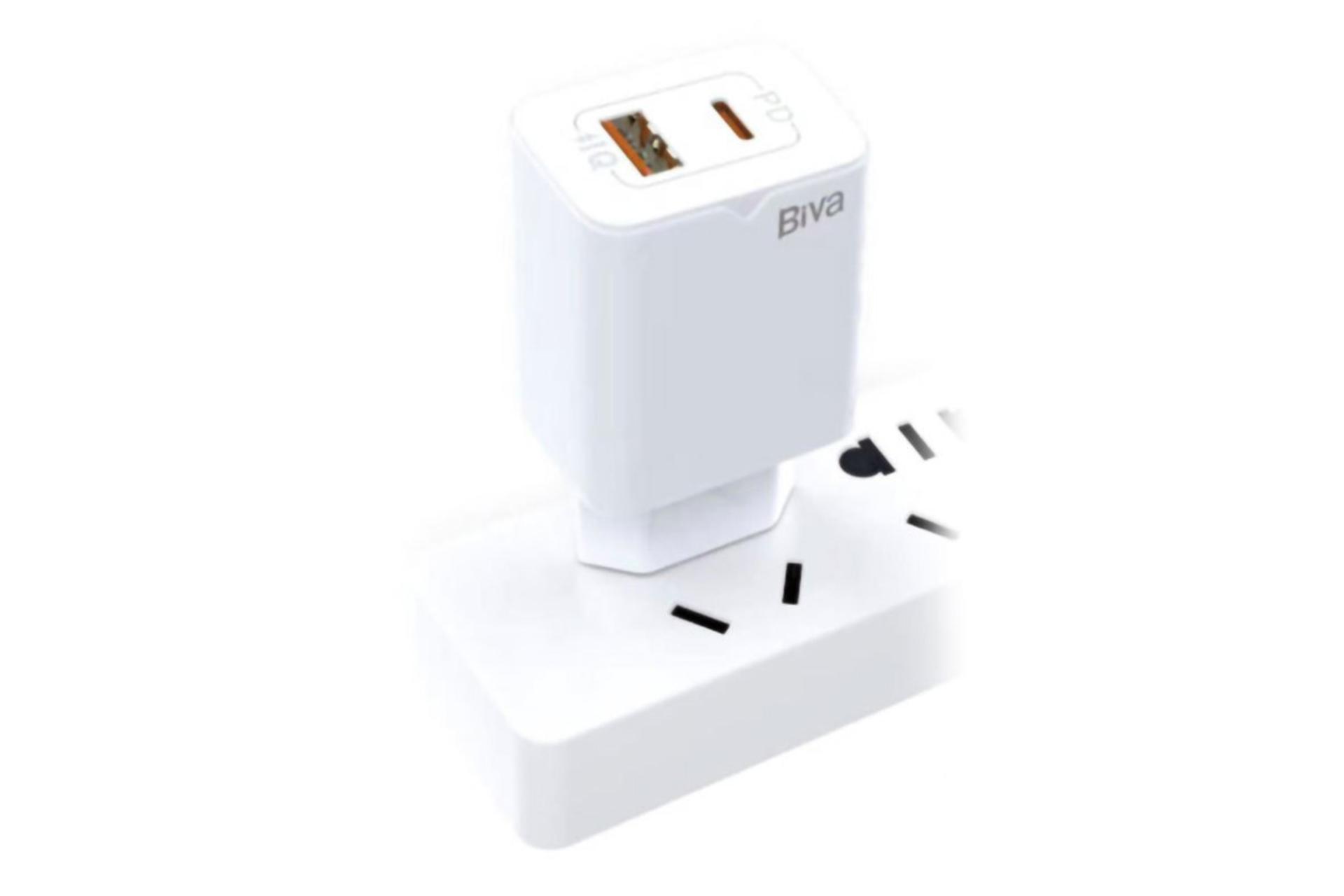 نمای کناری شارژر بیوا Biva HC-04Q+C