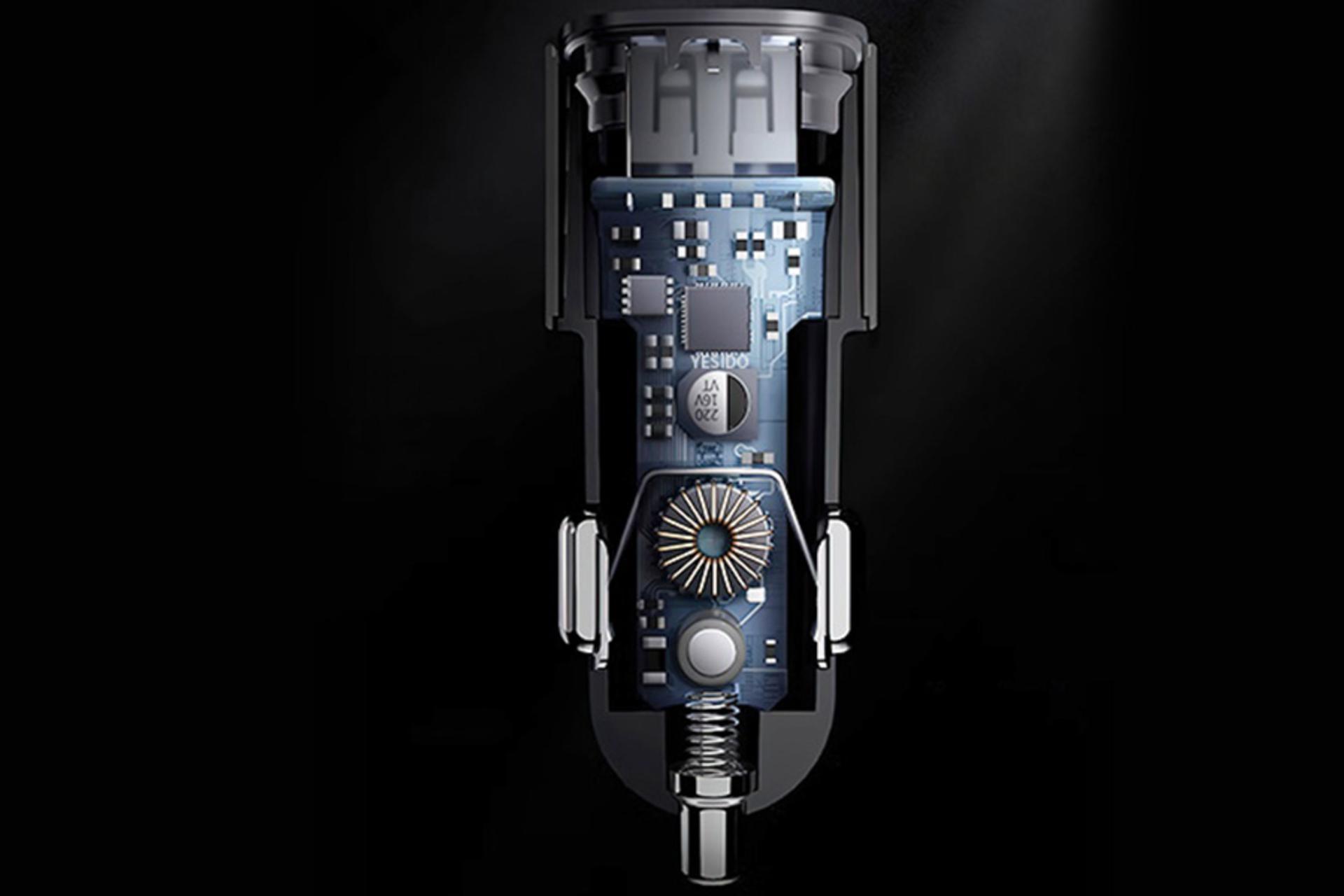 نمای داخلی شارژر یسیدو Yesido Y55 With Type-C Cable