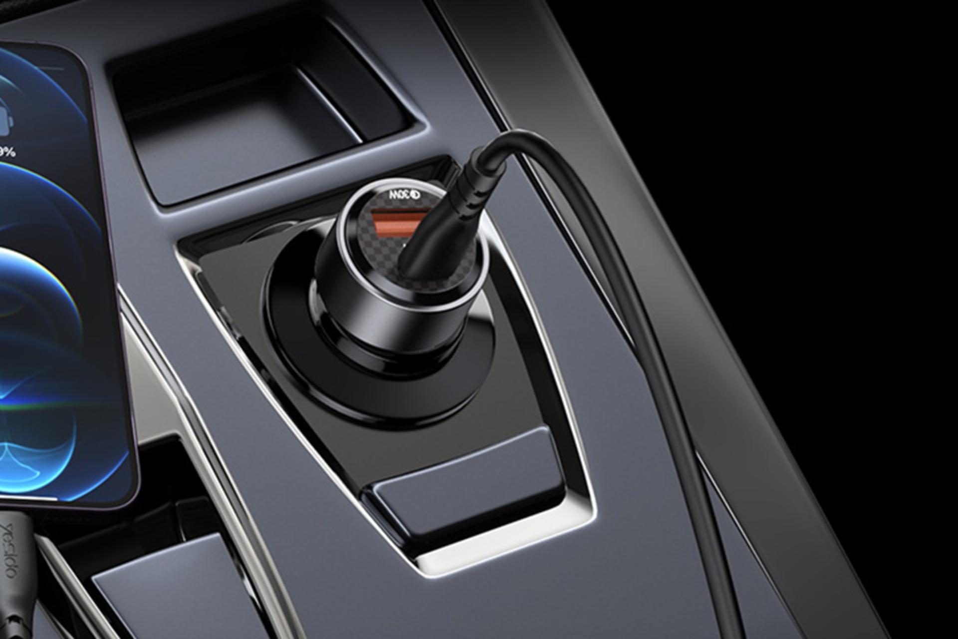 نمای درحال کار شارژر یسیدو Yesido Y55 With Type-C Cable