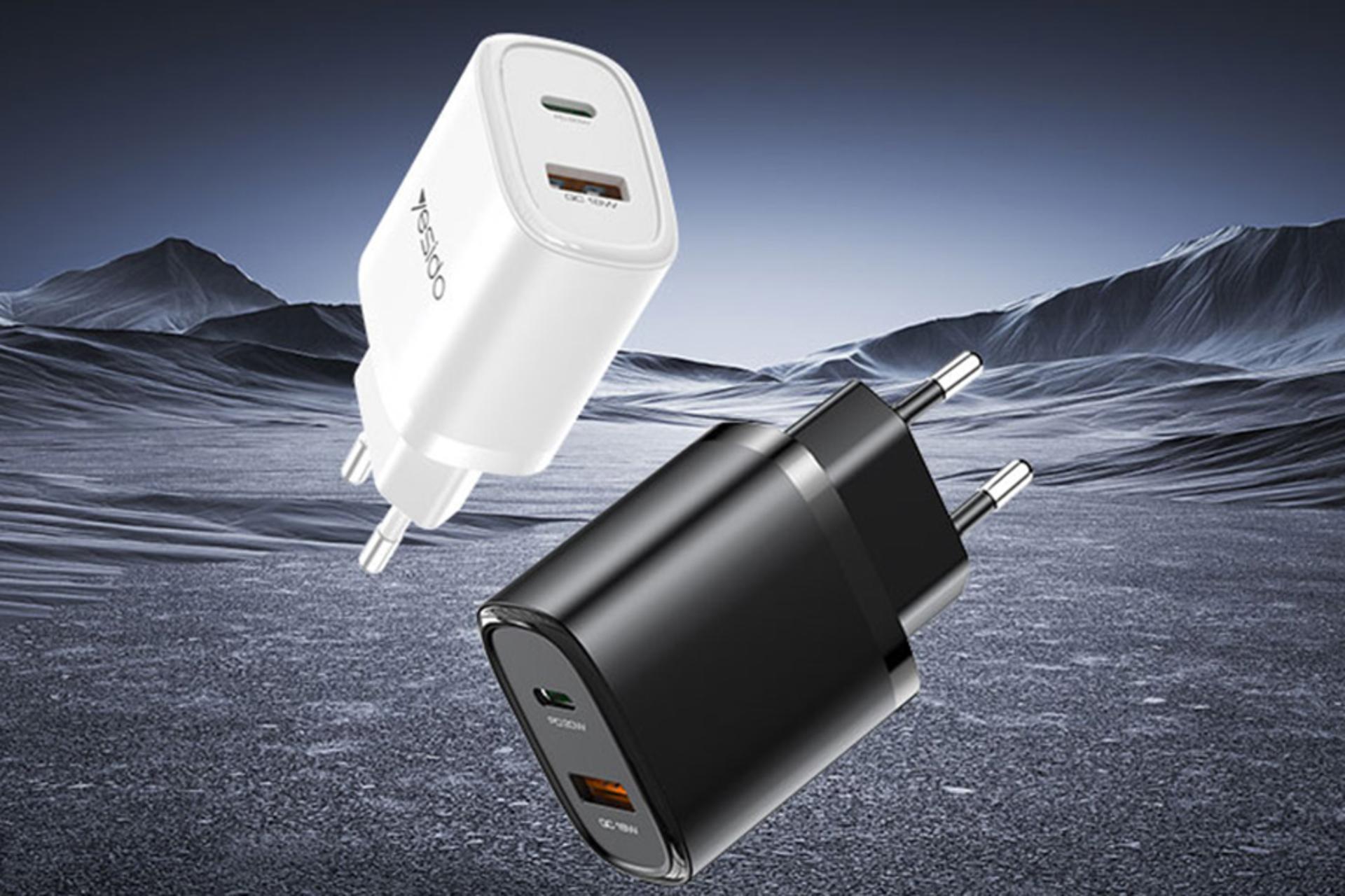 نمای کناری شارژر یسیدو Yesido YC50