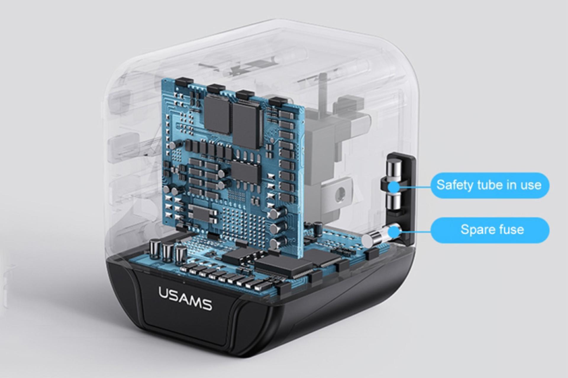 نمای داخلی شارژر یوسمز USAMS US-CC173