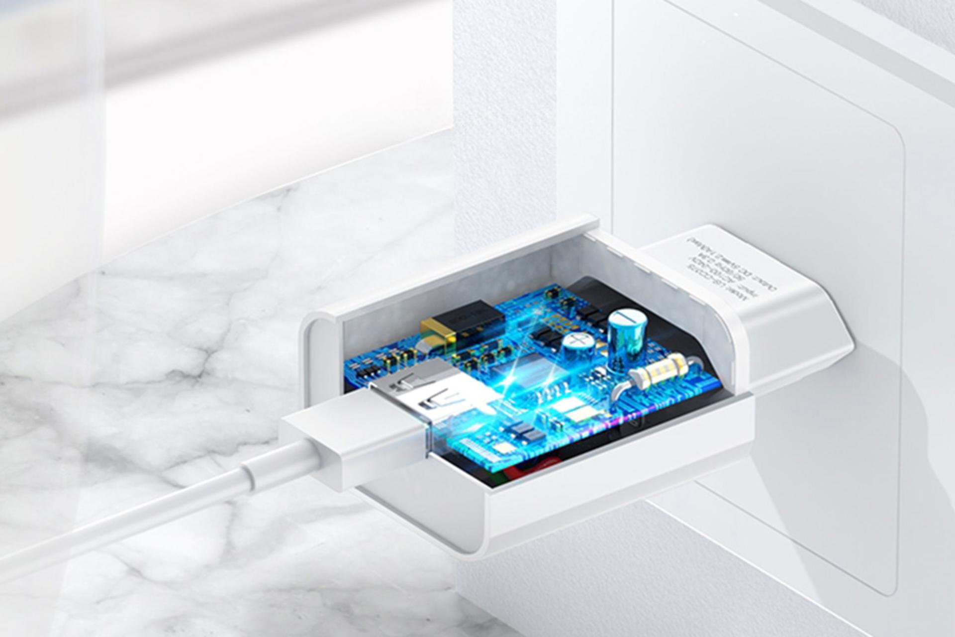 نمای داخلی شارژر یوسمز USAMS US-CC075 T18