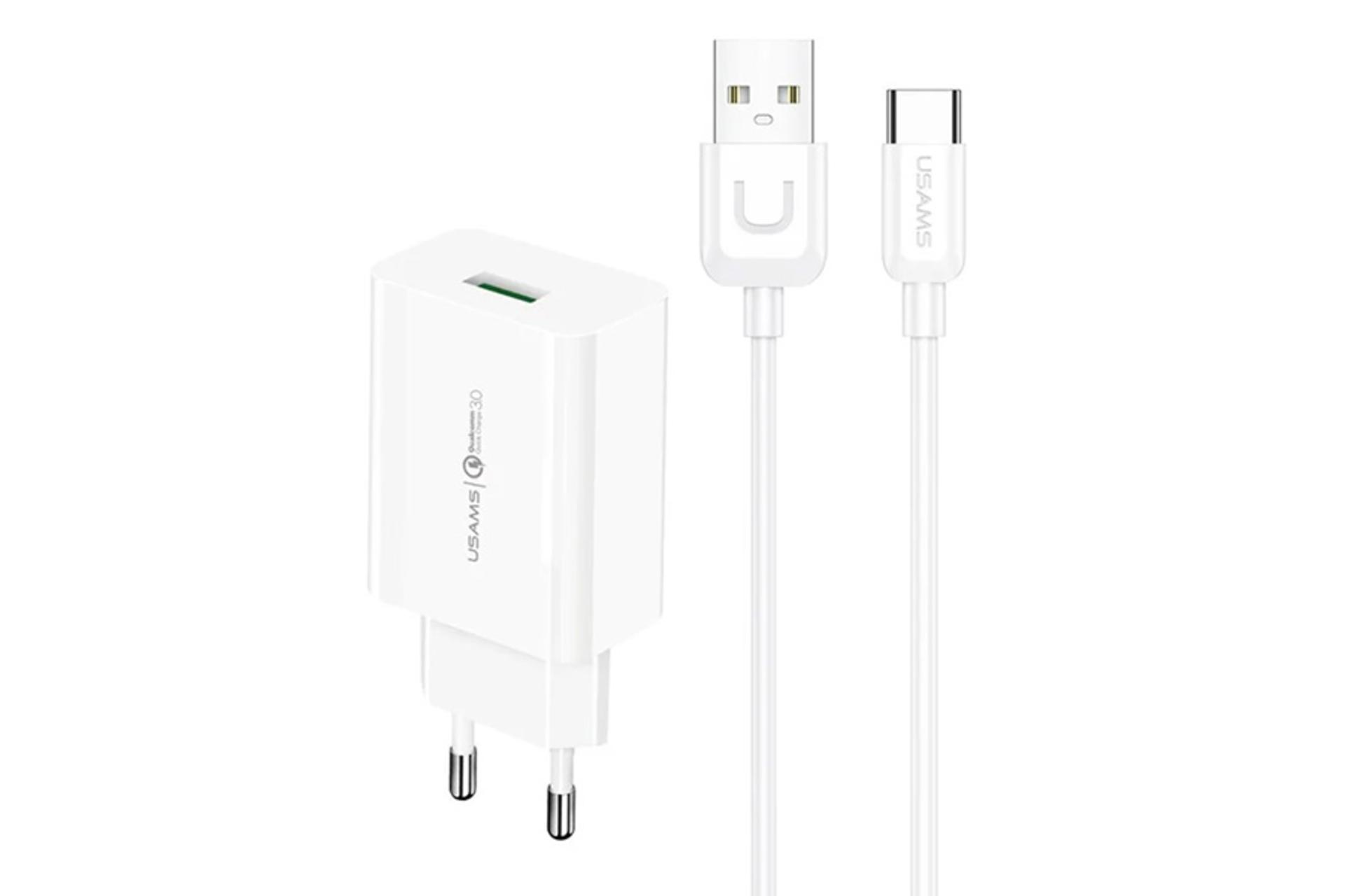 شارژر یوسمز USAMS US-T48 T22 With Type-C Cable به همراه کابل