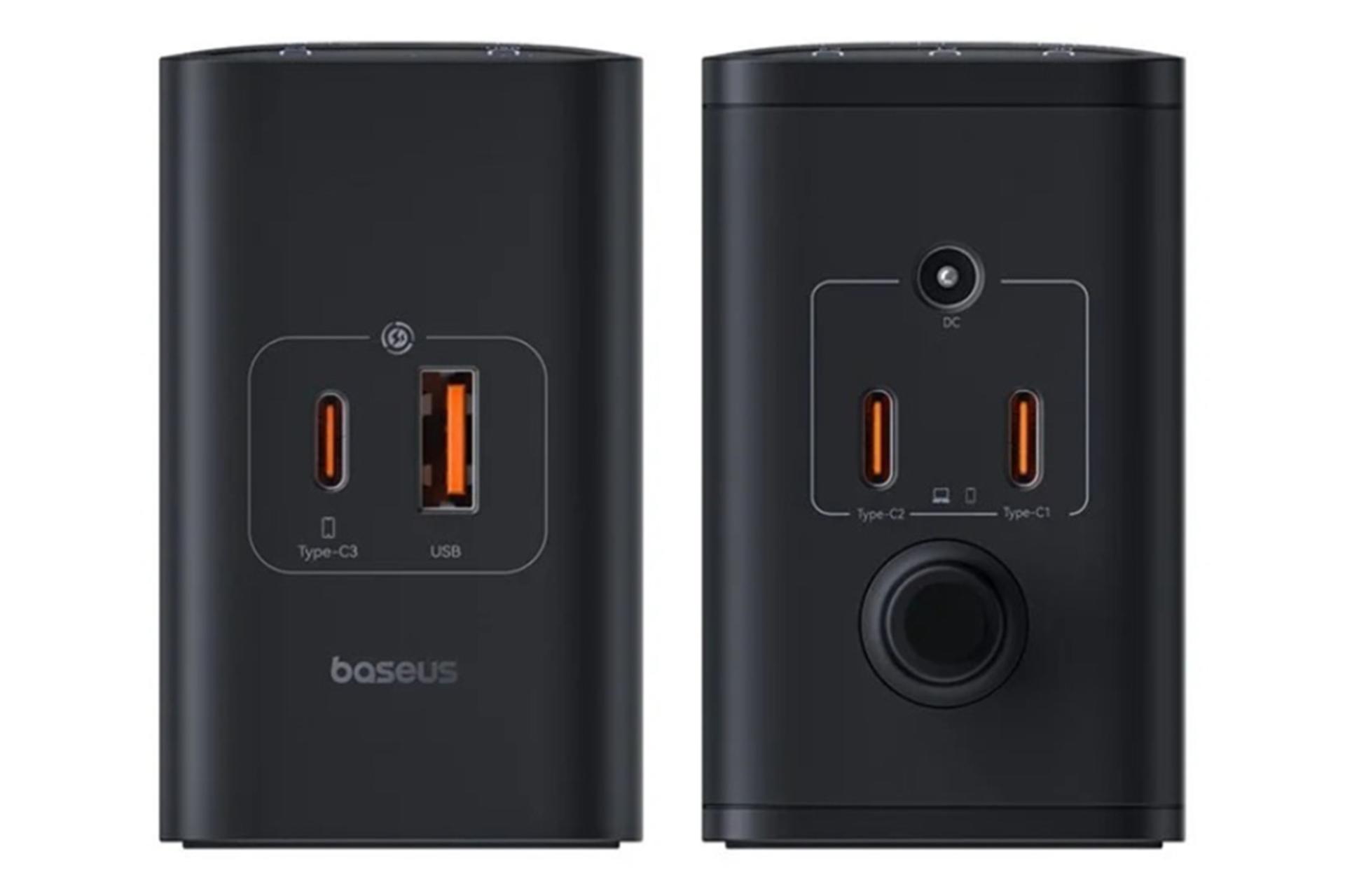 درگاه های شارژر باسئوس Baseus CCGAN240CE With Type-C And DC Cable